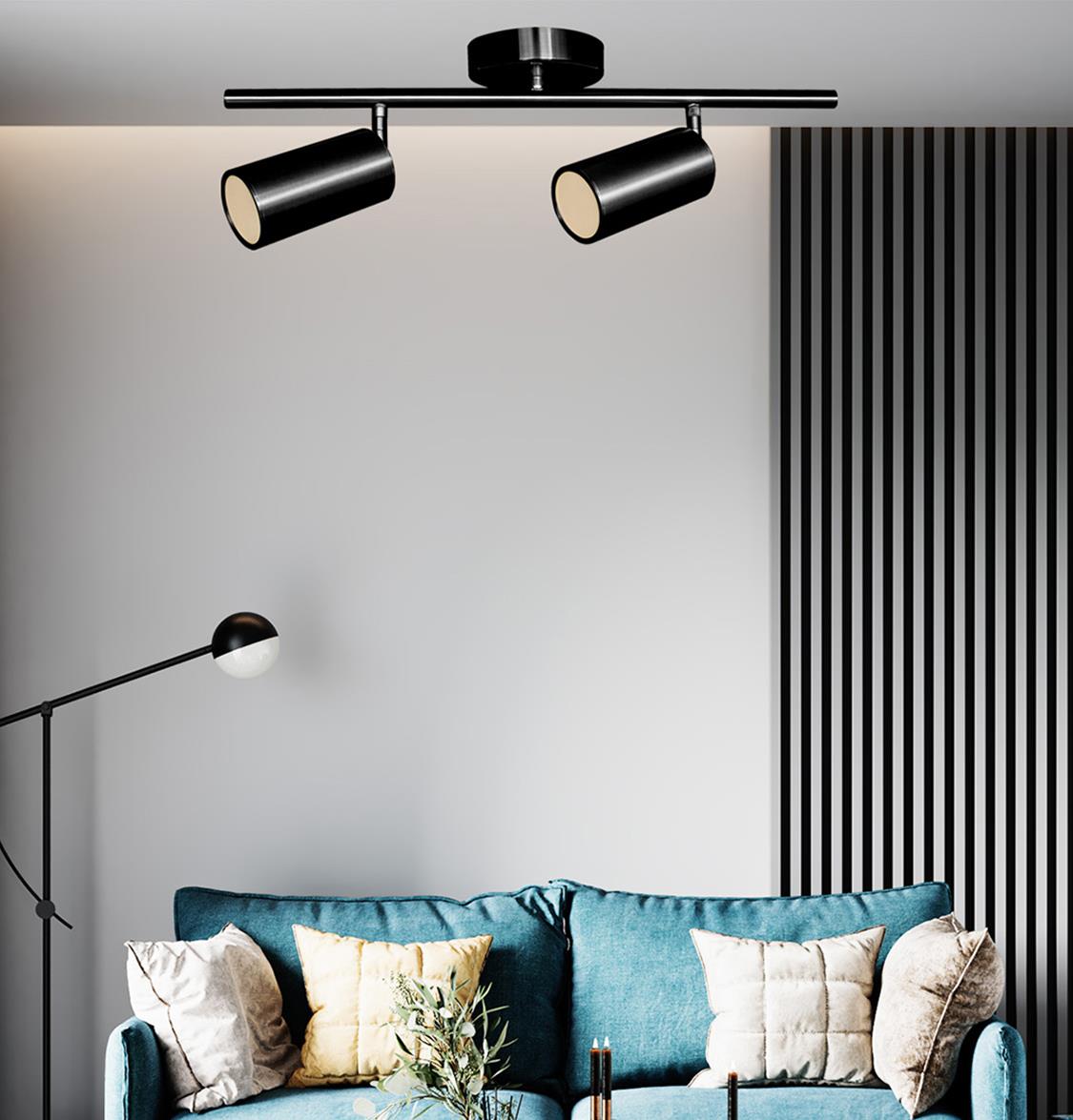 Koza 2-Piece Black Wall Sconce - Heka Lighting & Trading Limited