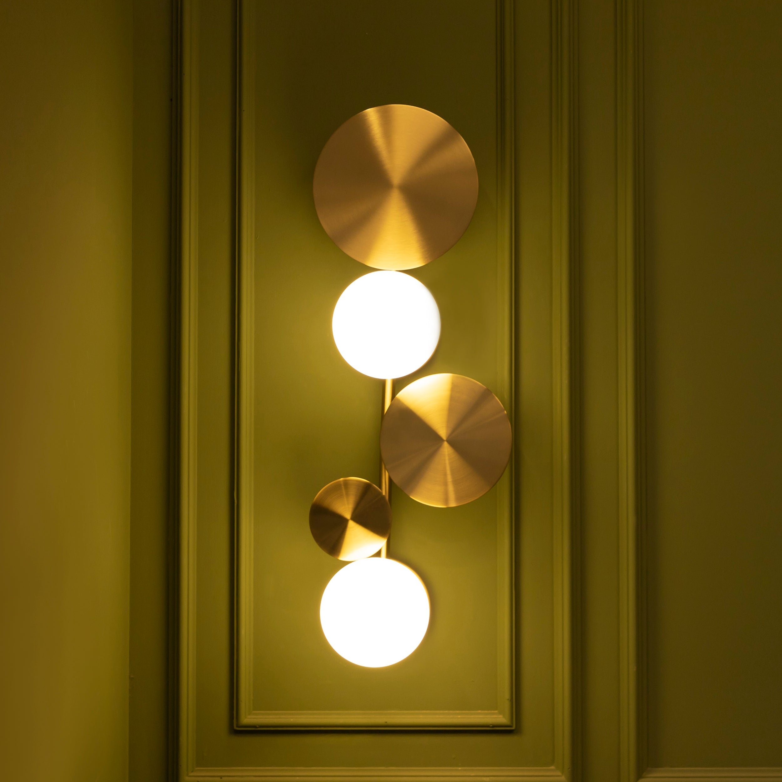 Lahey Soft Double Brushed Brass Wall Sconce - Heka Lighting & Trading Limited