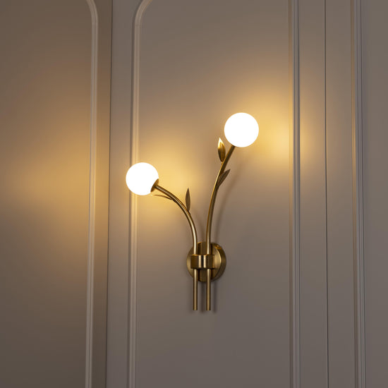 Madra Double Opal Glass Wall Sconce