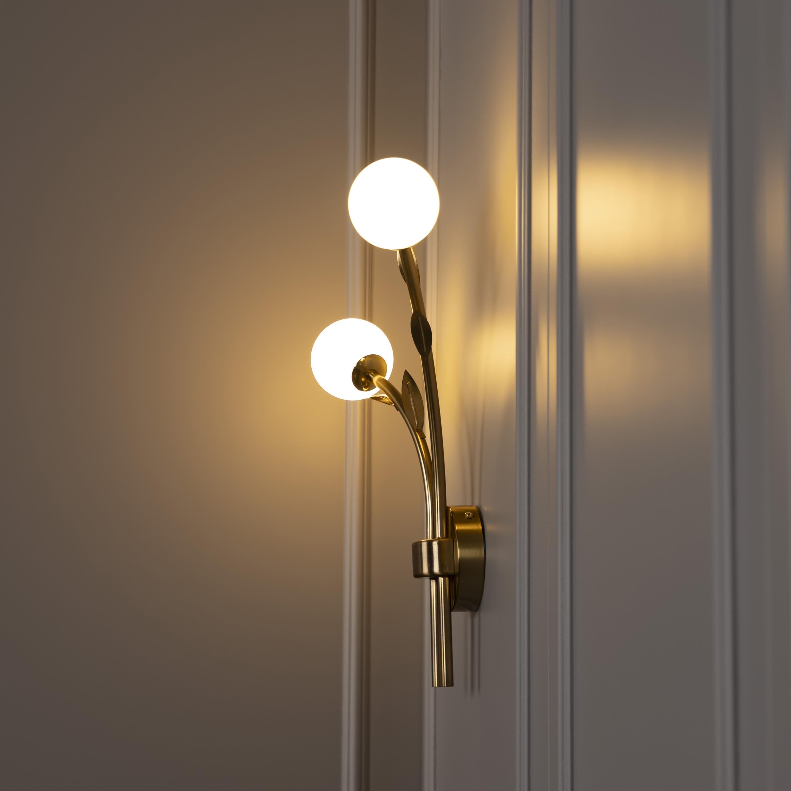 Madra Double Opal Glass Wall Sconce - Heka Lighting & Trading Limited