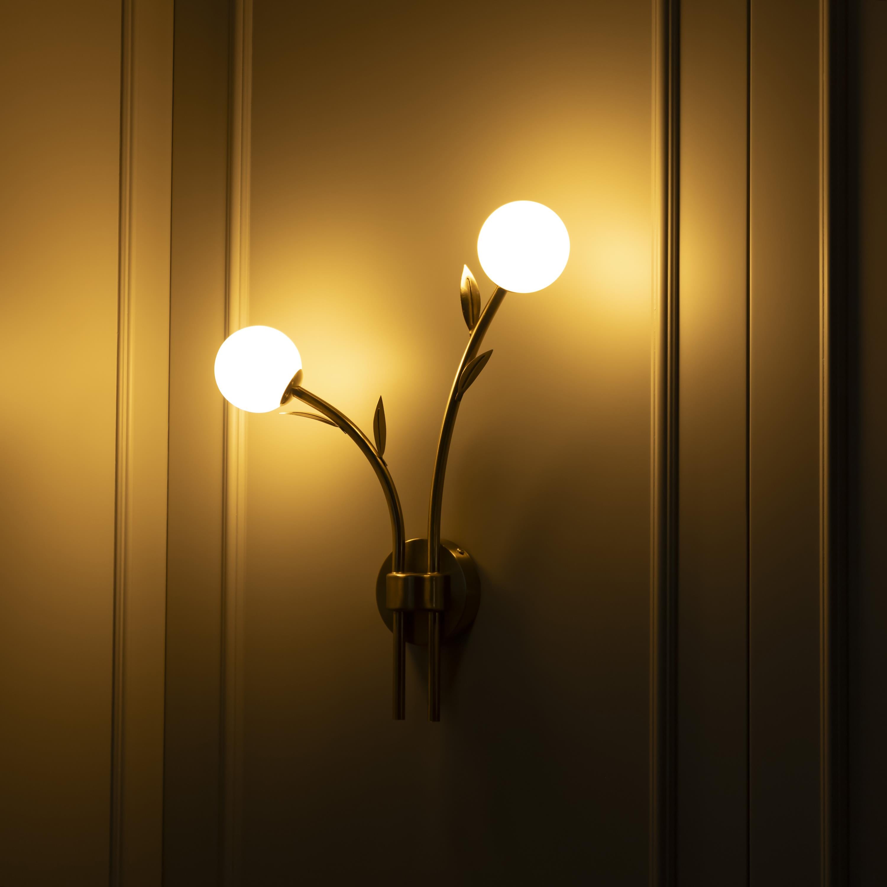 Madra Double Opal Glass Wall Sconce - Heka Lighting & Trading Limited