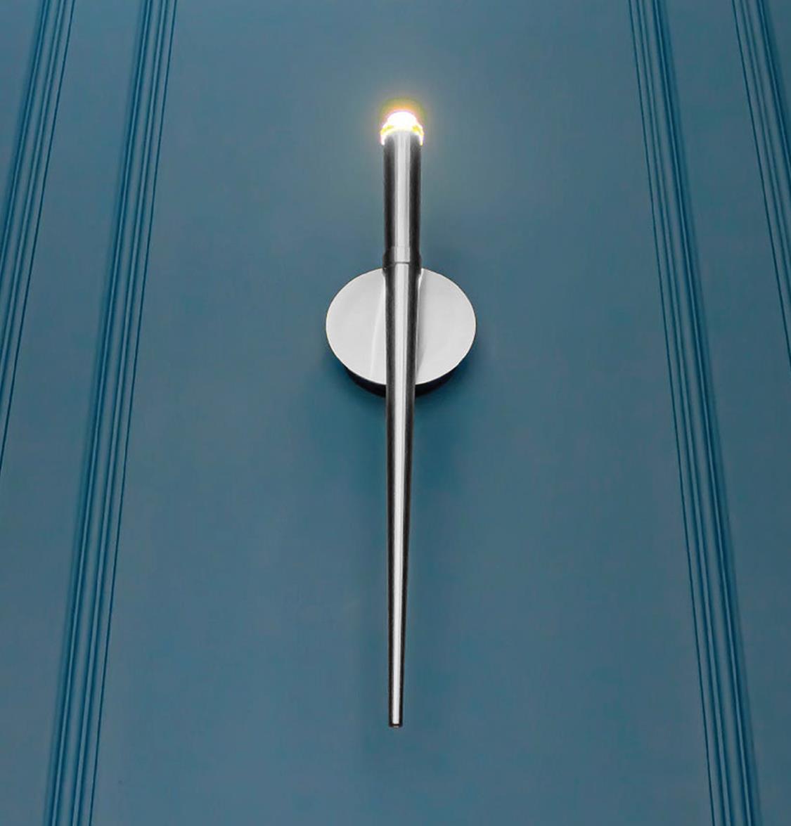Madrid Chrome Torch Led Wall Sconce - Heka Lighting & Trading Limited