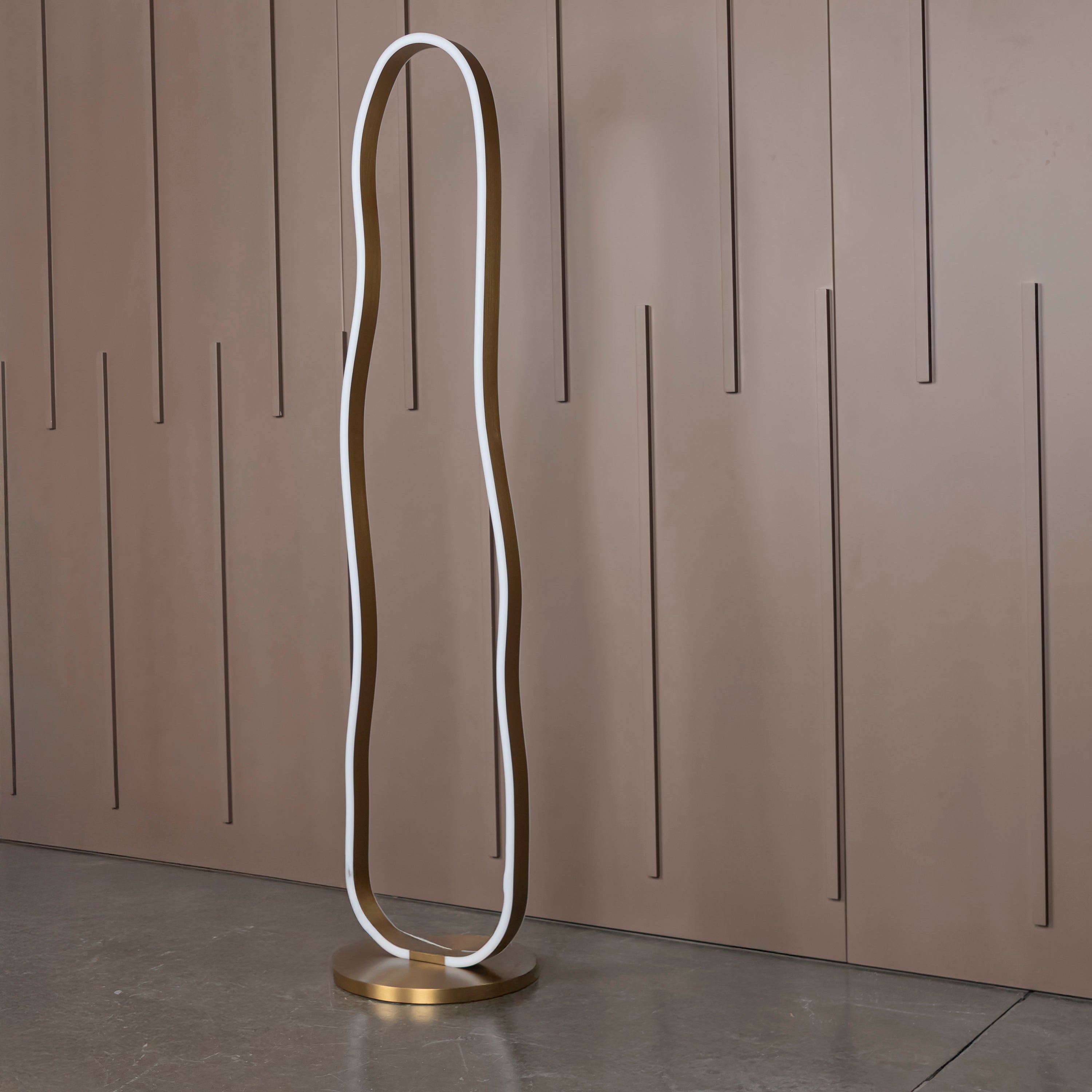 Marsis Stainless Brushed Brass Floor Lamp - Heka Lighting & Trading Limited
