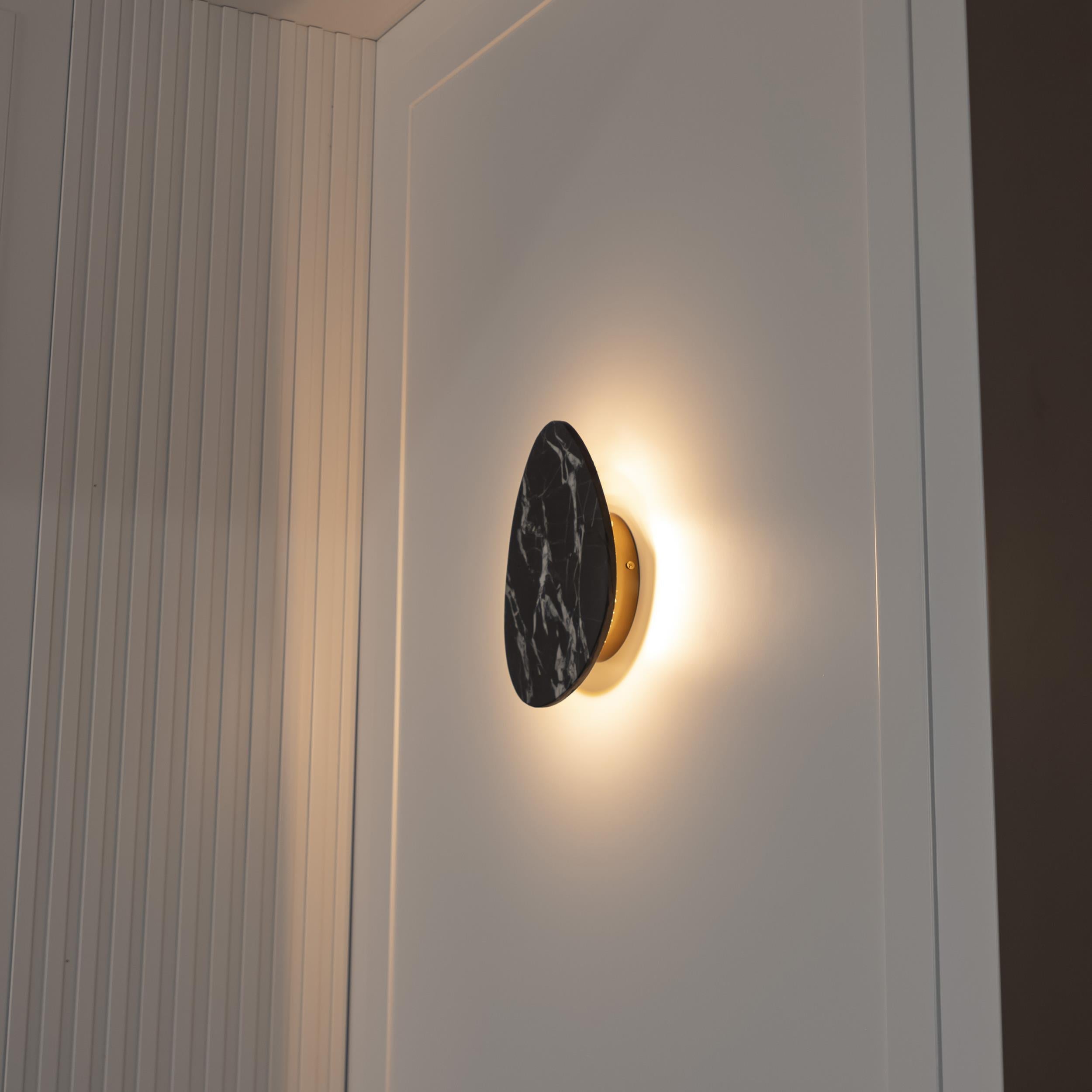 Medusa Black Marbled Led Wall Sconce 27 Cm - Heka Lighting & Trading Limited