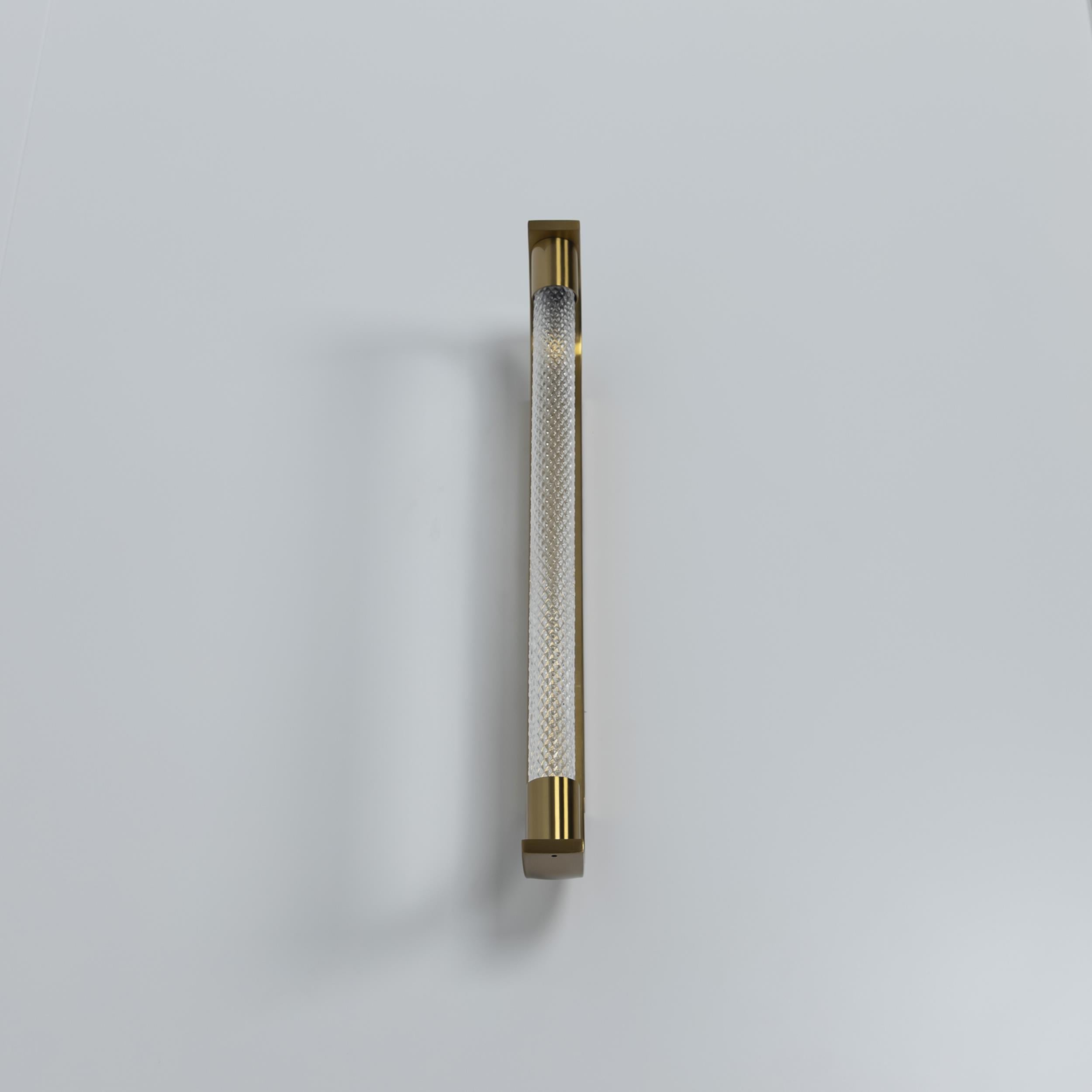 Mira Transparent Glass Brushed Brass Led Wall Sconce - Heka Lighting & Trading Limited