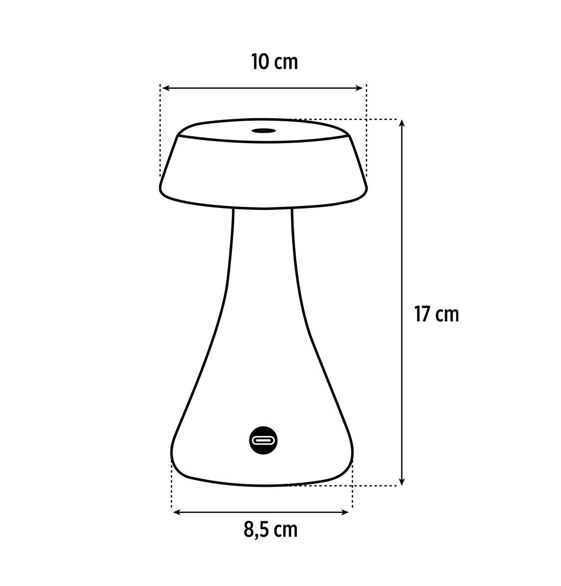 Morchella Rechargeable Wenge Table Lamp - Heka Lighting & Trading Limited