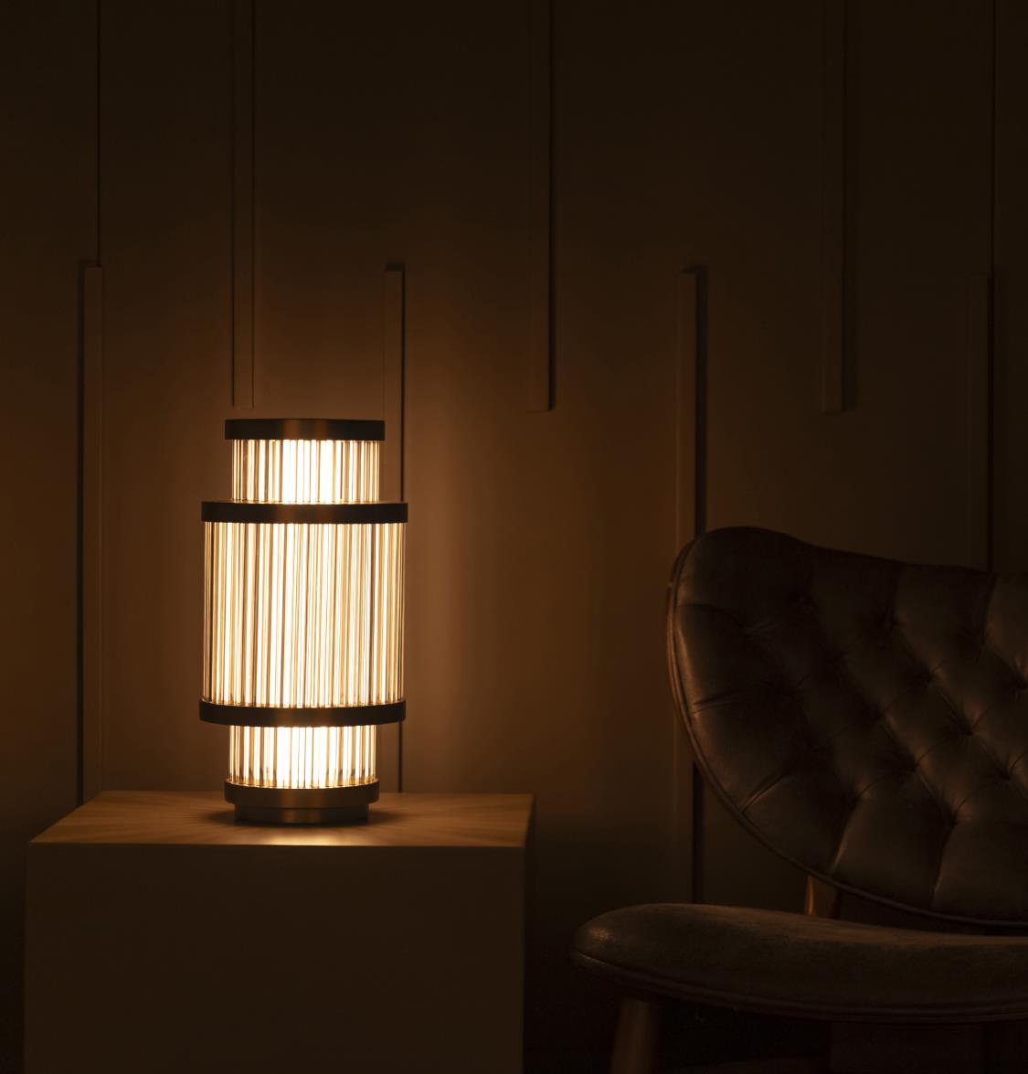 Nablus Transparent Glass Stick Antique Table Lamp - Heka Lighting & Trading Limited
