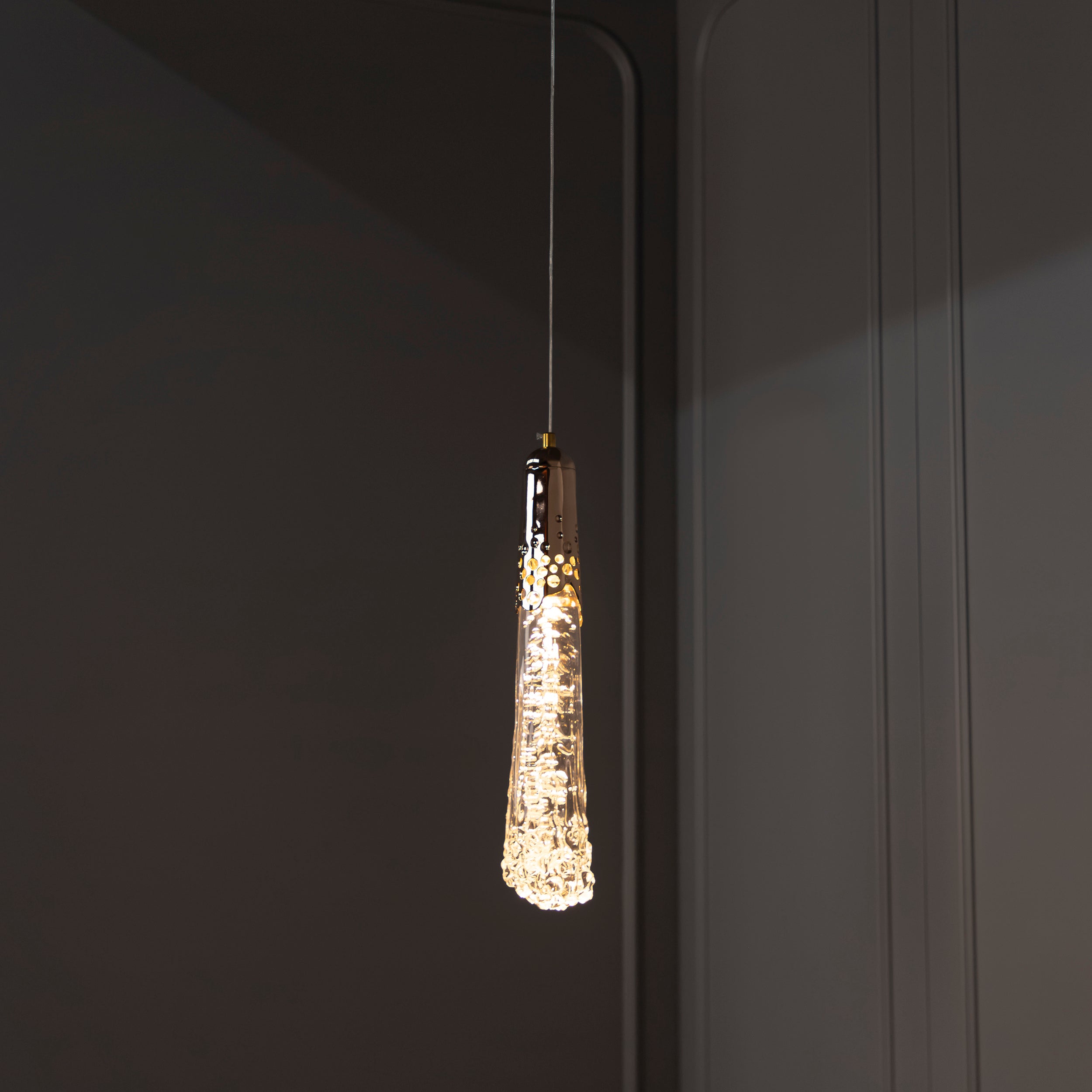 Nairobi Single Crystal Gold Pendant Light Chandelier 40 Cm - Heka Lighting & Trading Limited