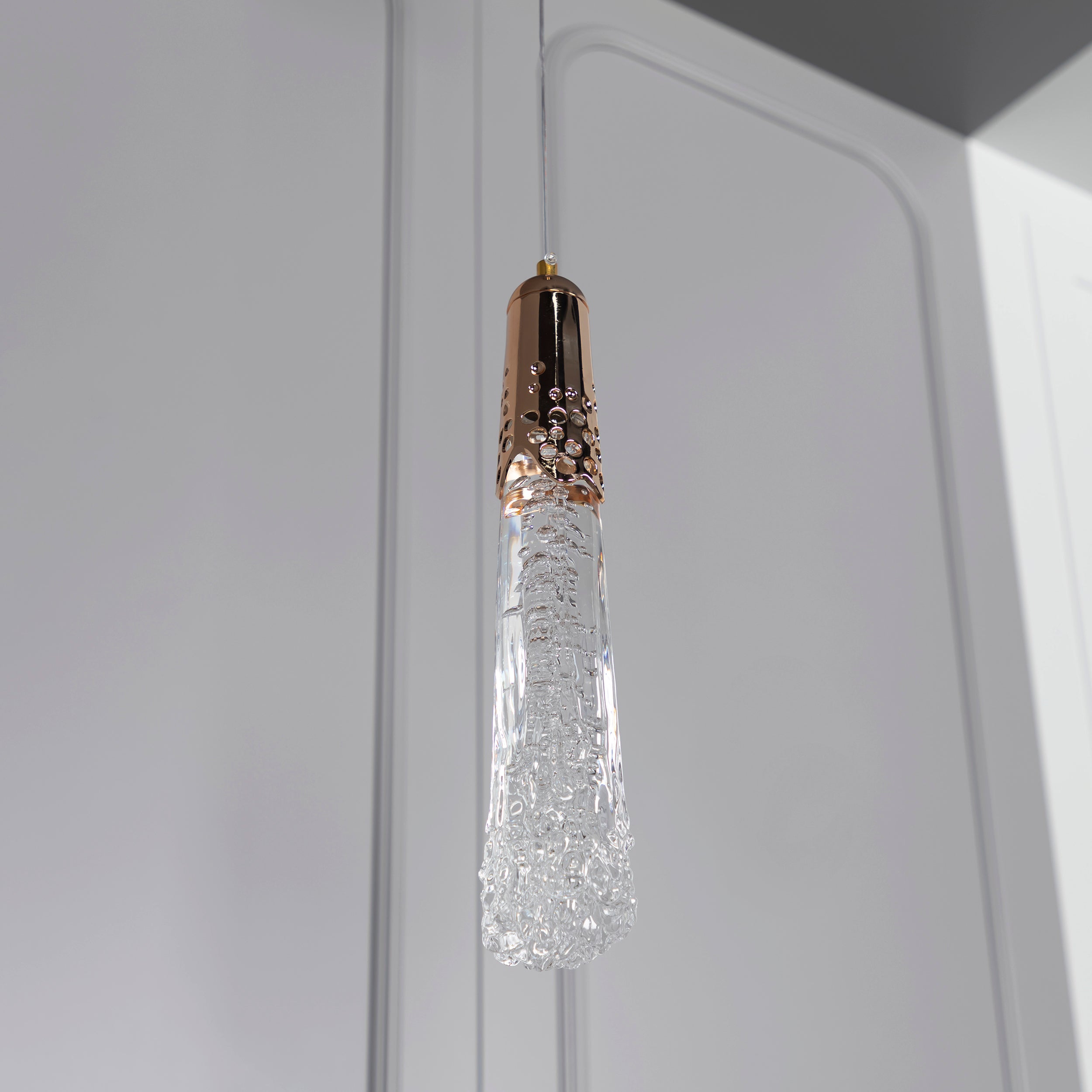 Nairobi Single Crystal Gold Pendant Light Chandelier 40 Cm - Heka Lighting & Trading Limited
