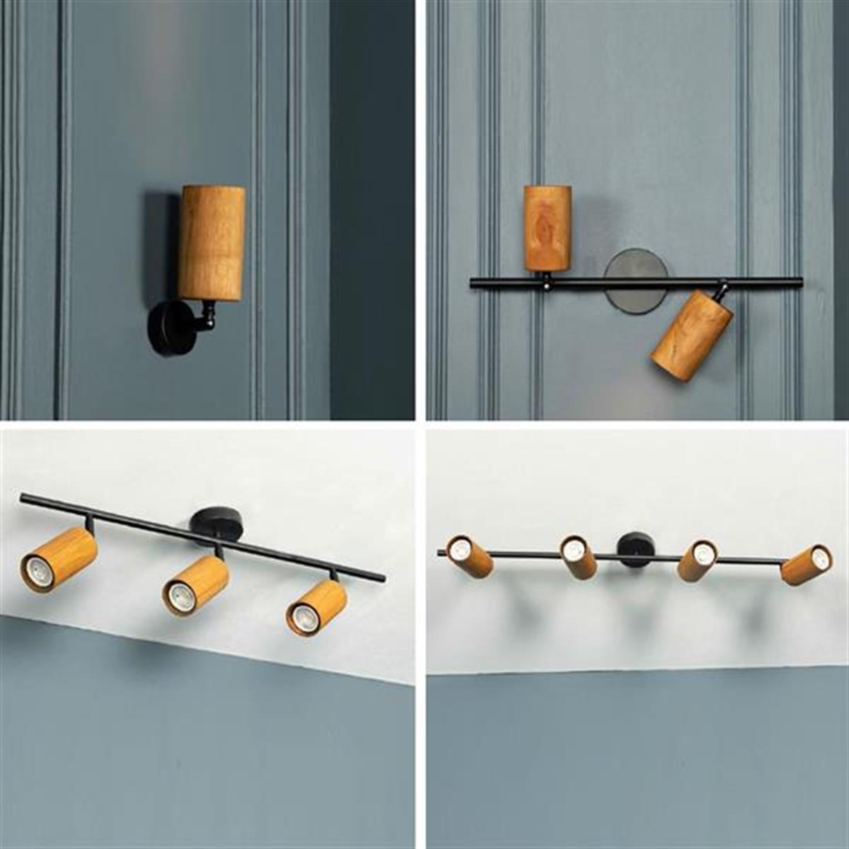 Niagara Single Wood Black Wall Sconce - Heka Lighting & Trading Limited