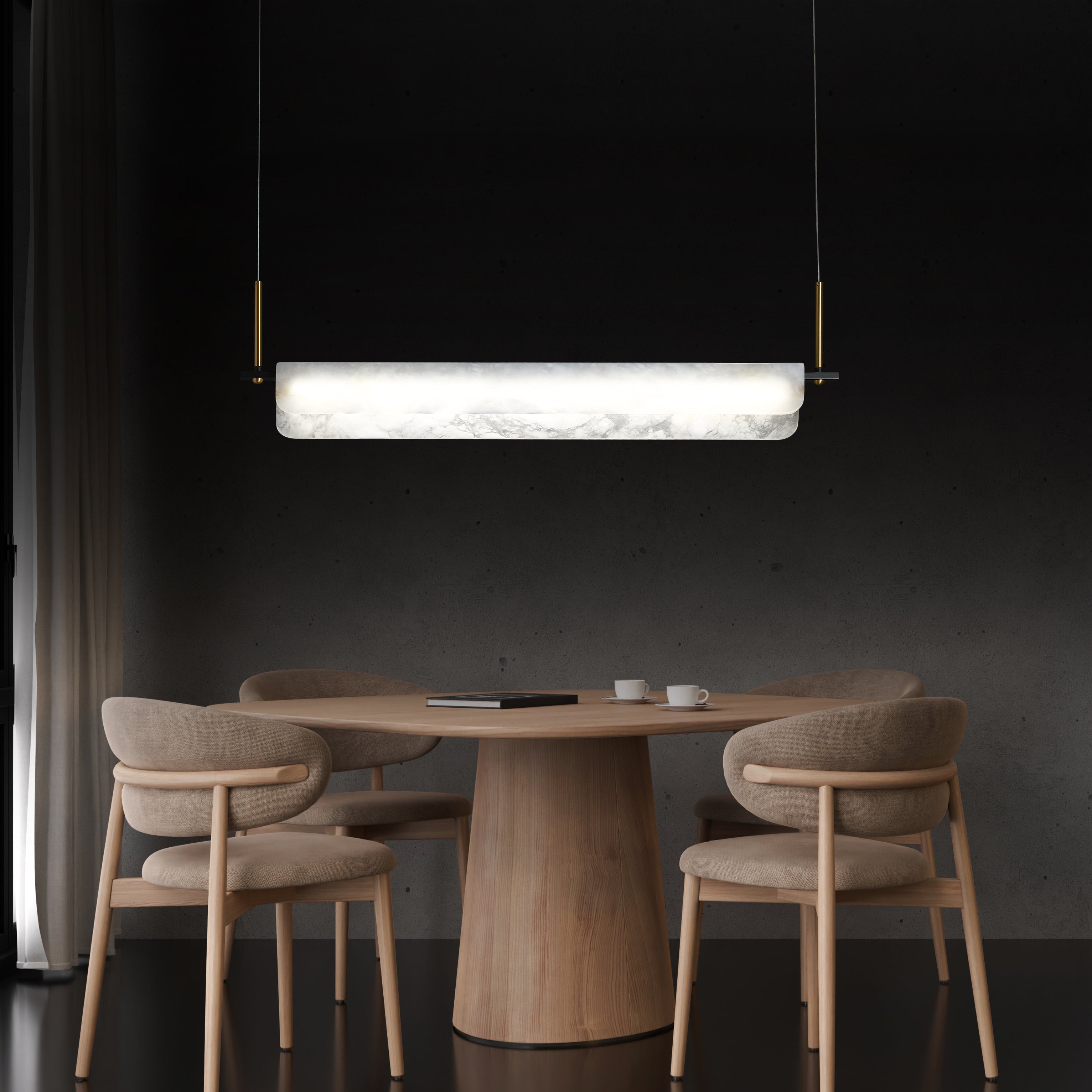 Orkos Marble Pendant Light Chandelier 100 Cm - Heka Lighting & Trading Limited