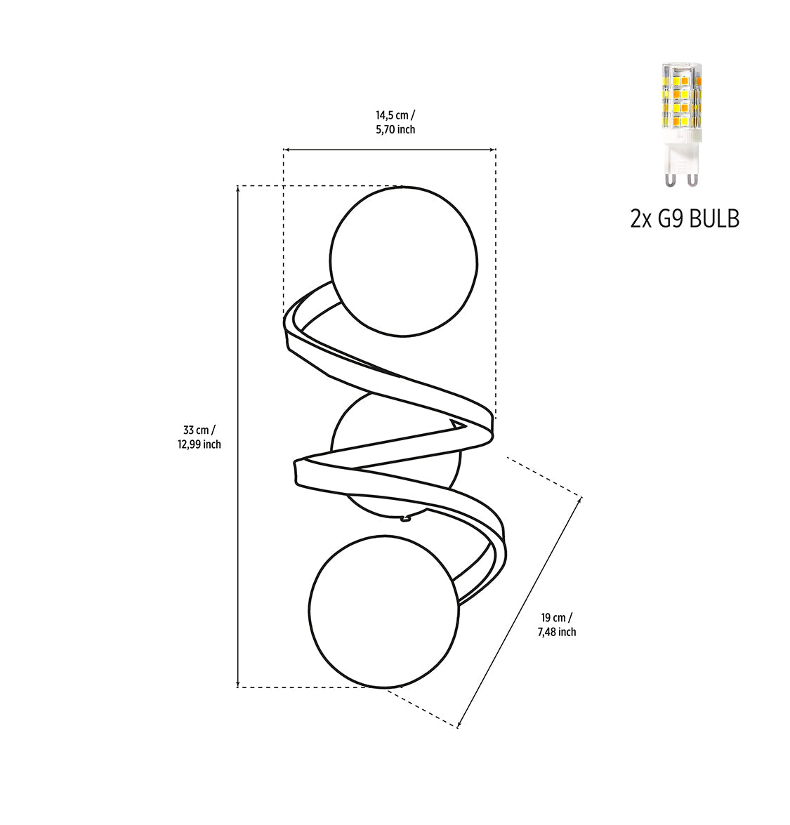 Pamir 2 Piece Opal Glass Soft Wall Sconce - Heka Lighting & Trading Limited