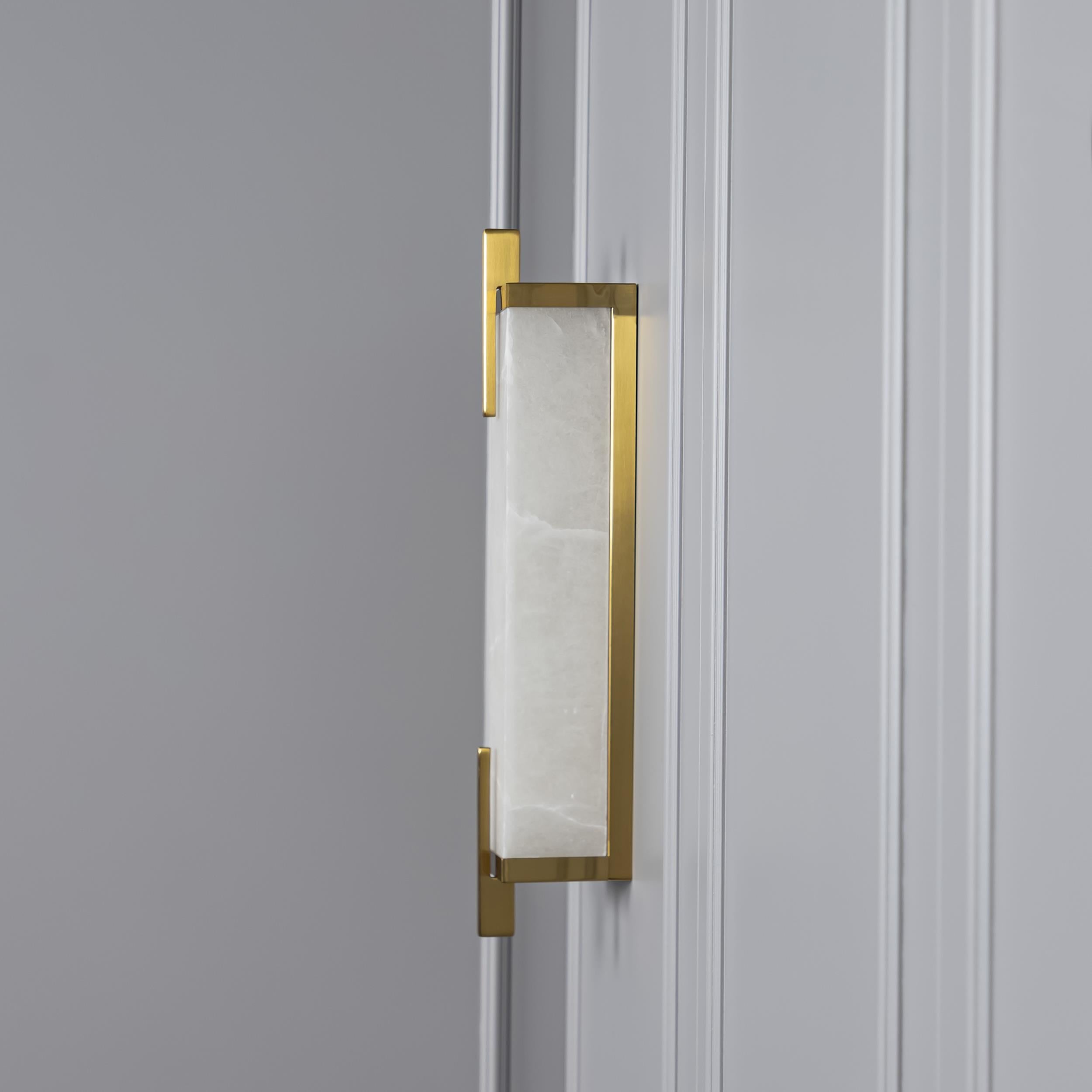 Polaris White Marbled Led Wall Sconce - 60 Cm - Heka Lighting & Trading Limited