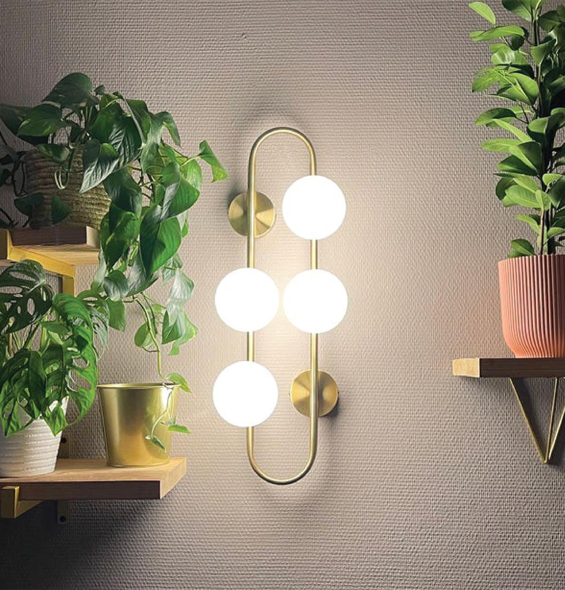 Pontus 4-Light Brushed Brass Wall Sconce - Heka Lighting & Trading Limited