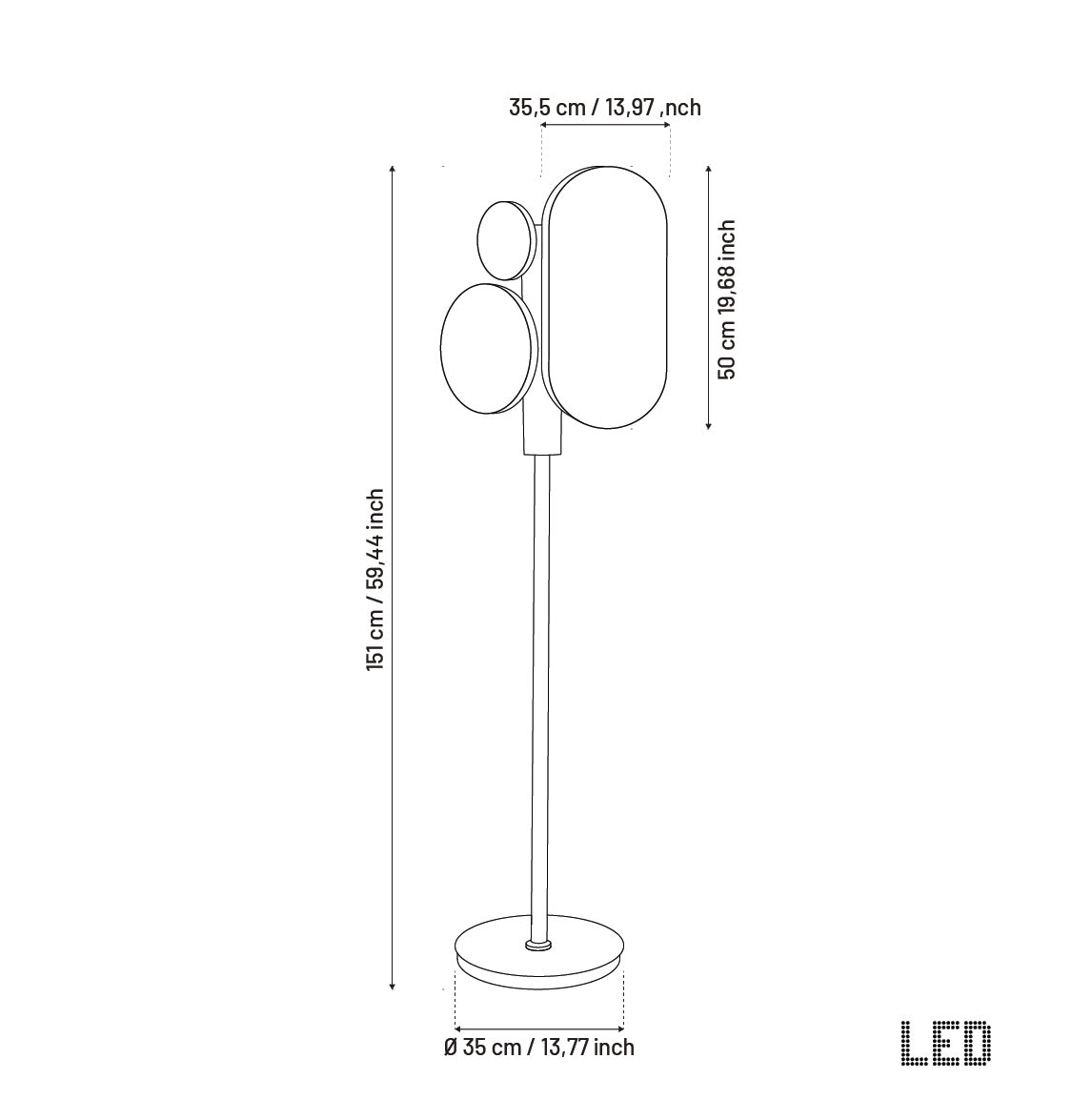 Regina Platinum Marble Floor Lamp - Heka Lighting & Trading Limited