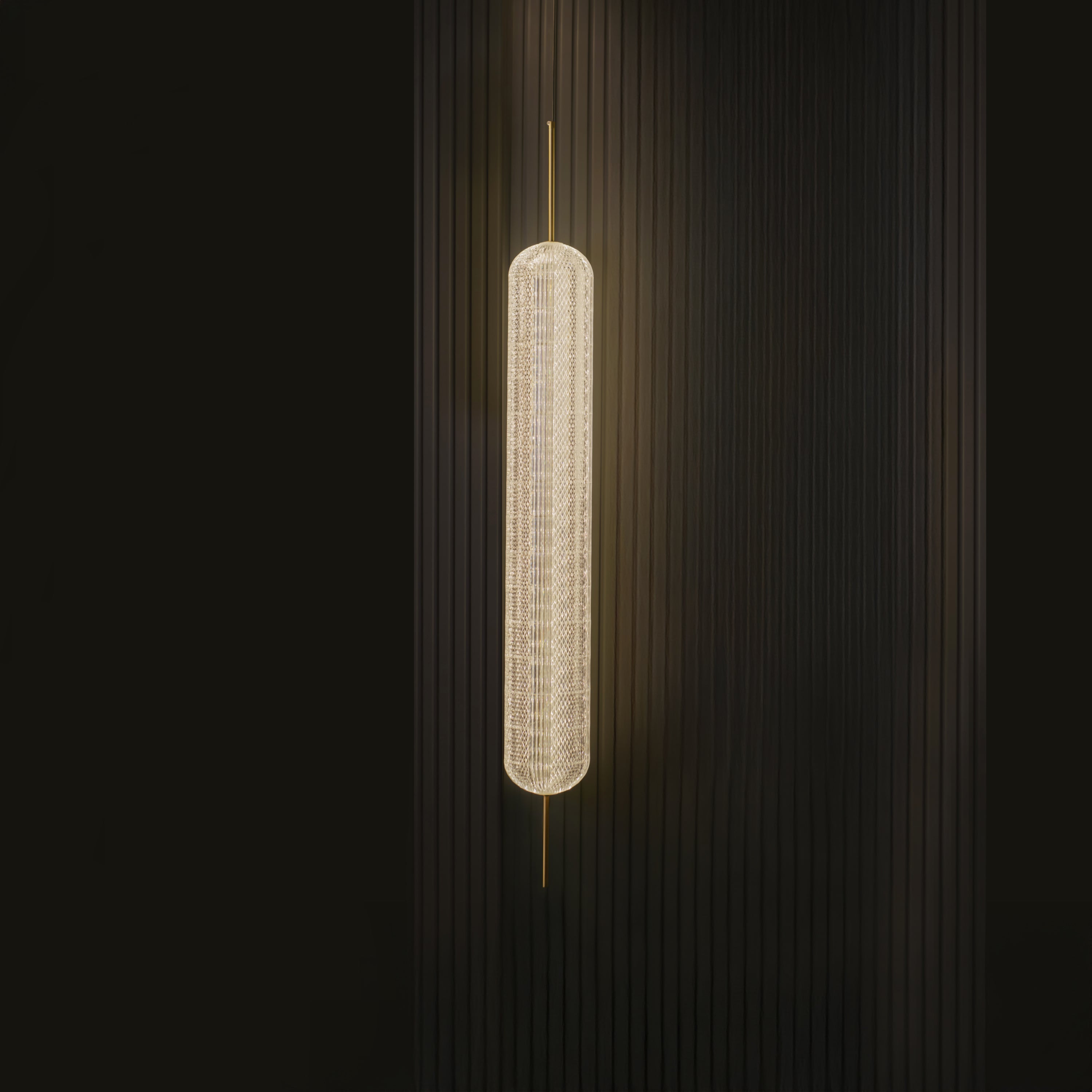 Sofya Acrylic Transparent Antique Glass Led Pendant Light Chandelier 100 Cm - Heka Lighting & Trading Limited