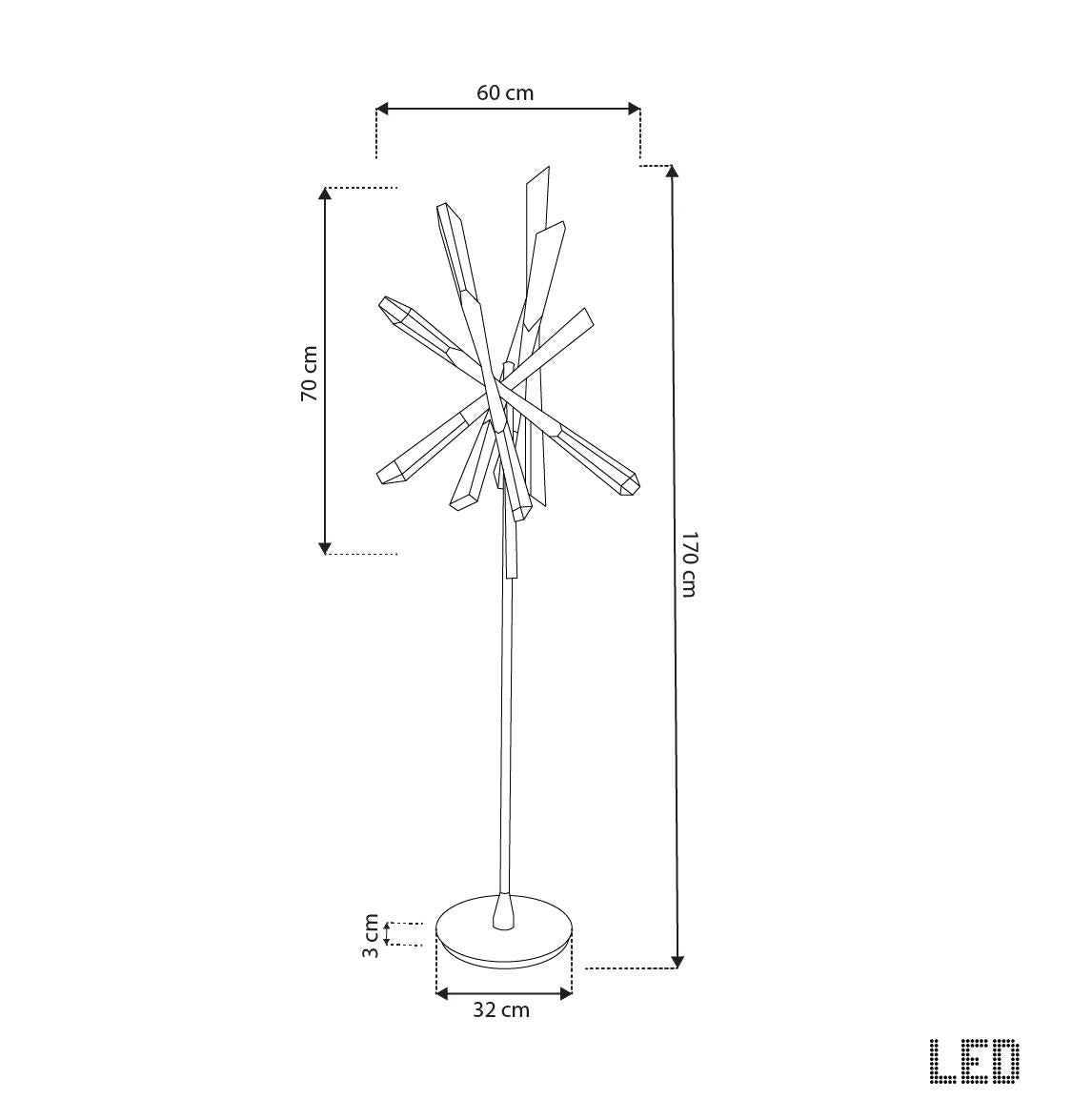 Surinam Crystal Acrylic Brushed Brass Floor Lamp - Heka Lighting & Trading Limited