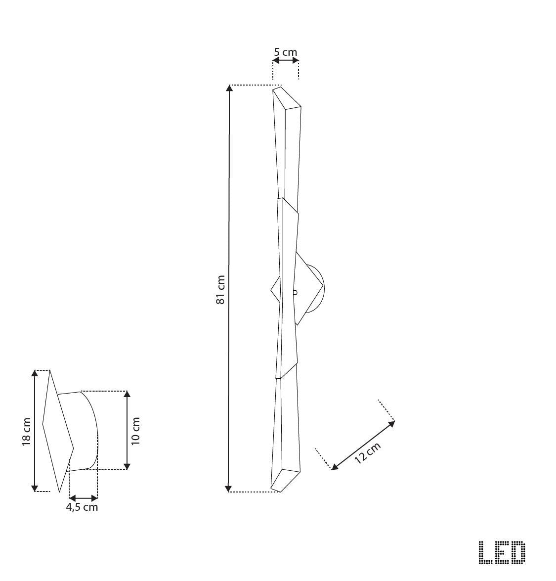 Surinam Crystal Acrylic Brushed Brass Single Led Wall Sconce - Heka Lighting & Trading Limited