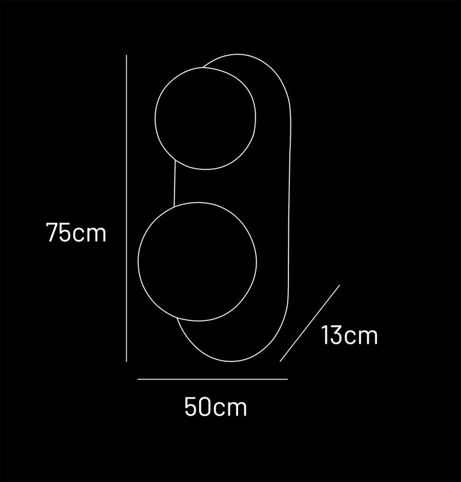 Tomris Smoked Glass Platinum Two Roller Led Wall Sconce - Heka Lighting & Trading Limited