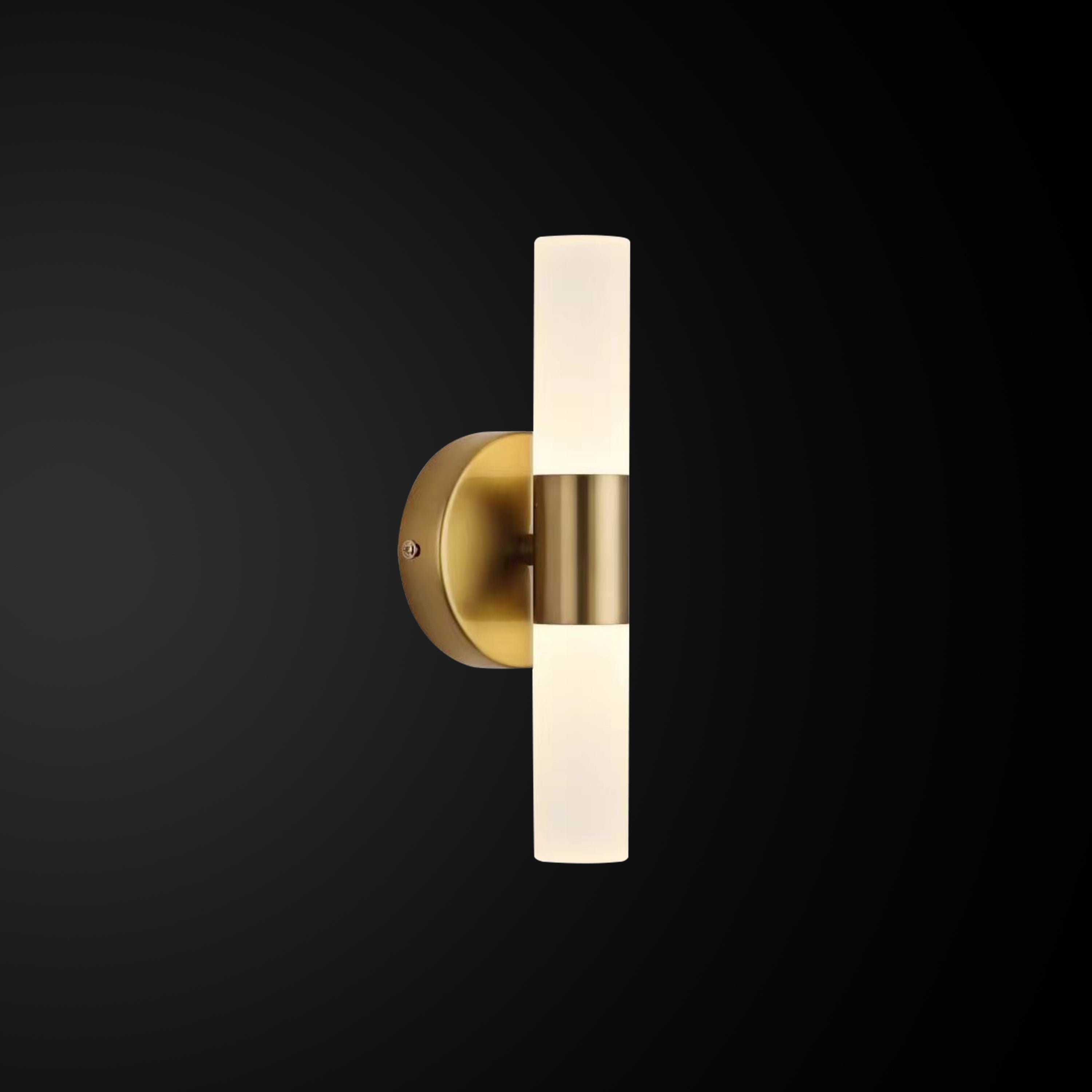 Vesta 2 Piece Glass Brushed Brass Led Wall Sconce - Heka Lighting & Trading Limited