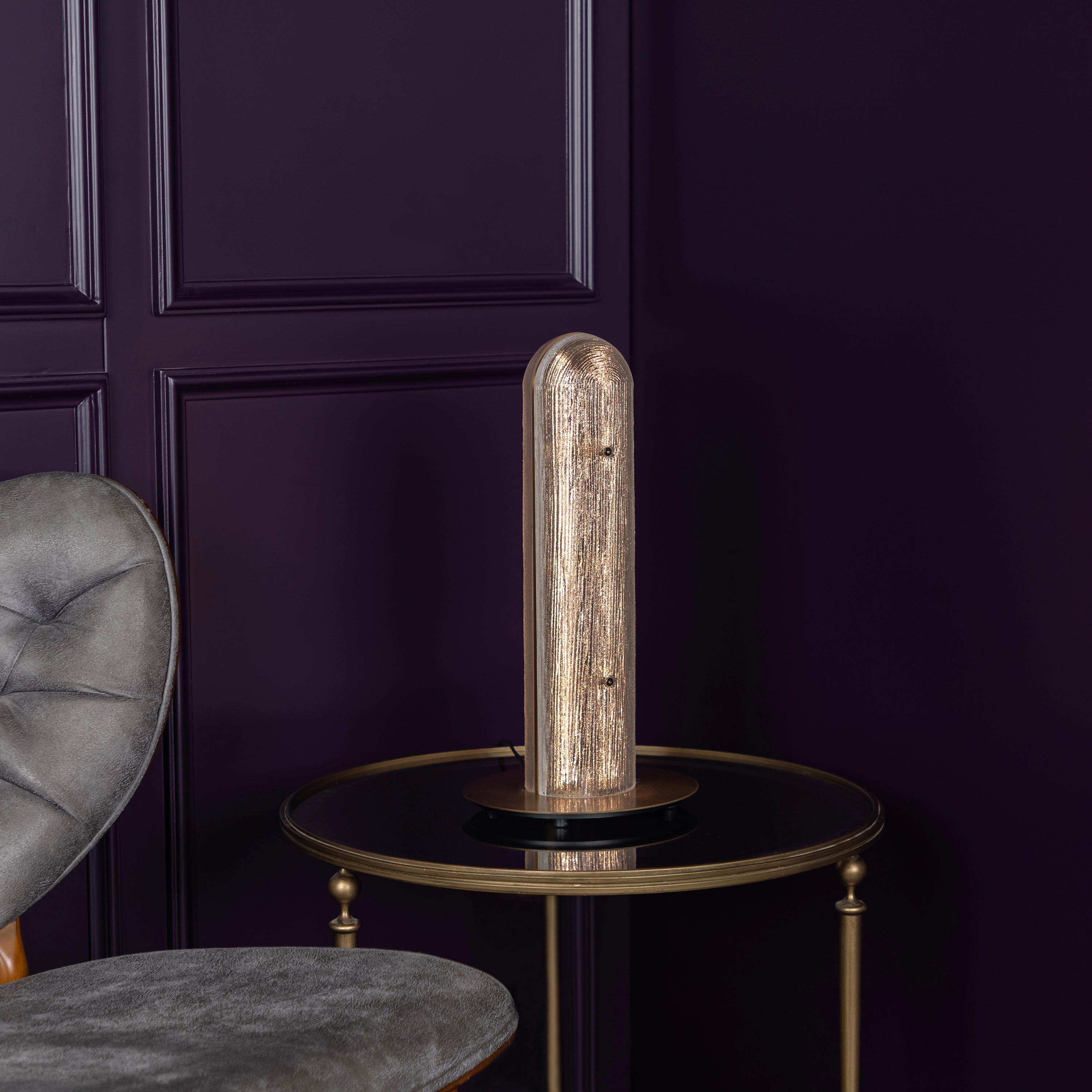 Zambia White Frosted Glass Brushed Brass Table Lamp - Heka Lighting & Trading Limited