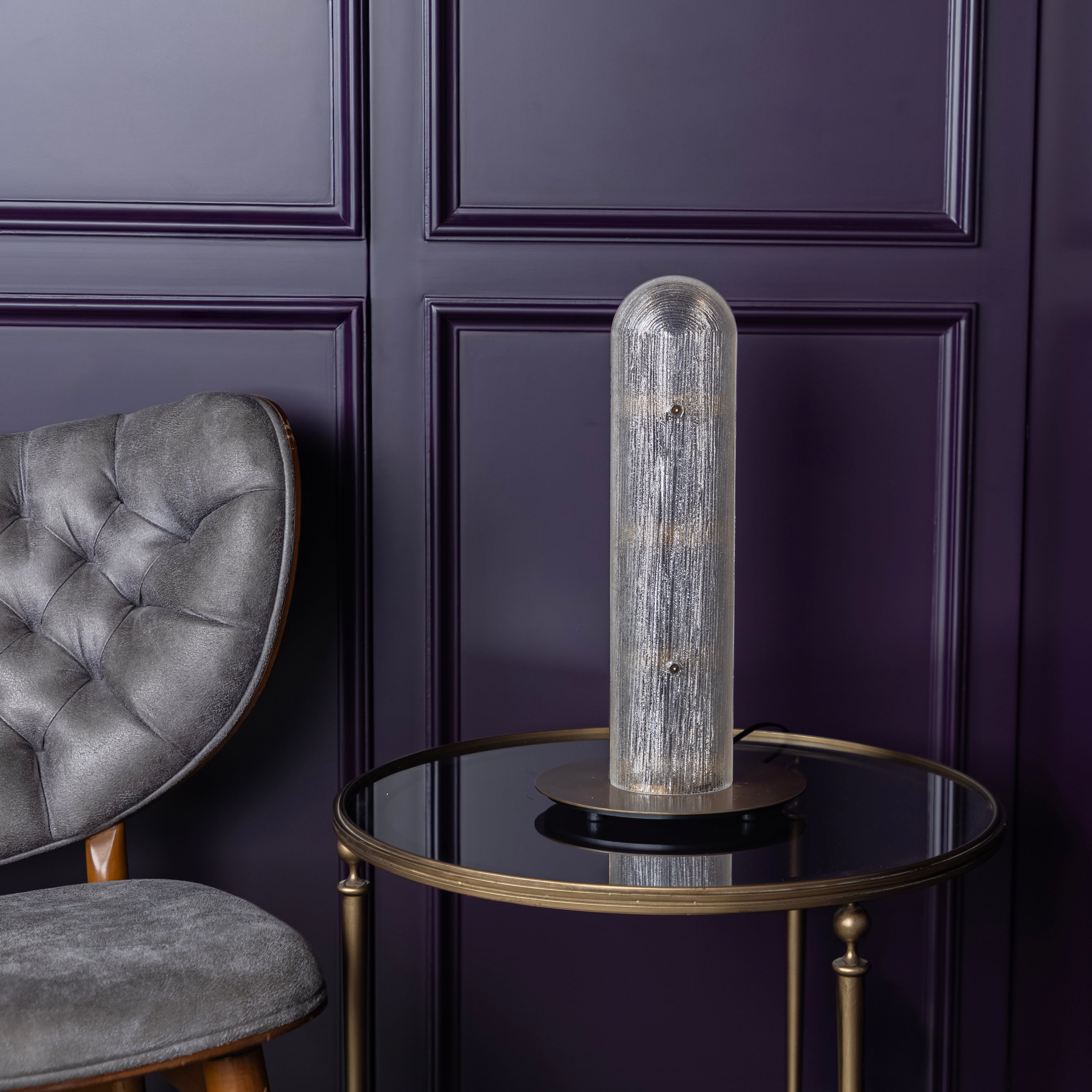 Zambia White Frosted Glass Brushed Brass Table Lamp - Heka Lighting & Trading Limited