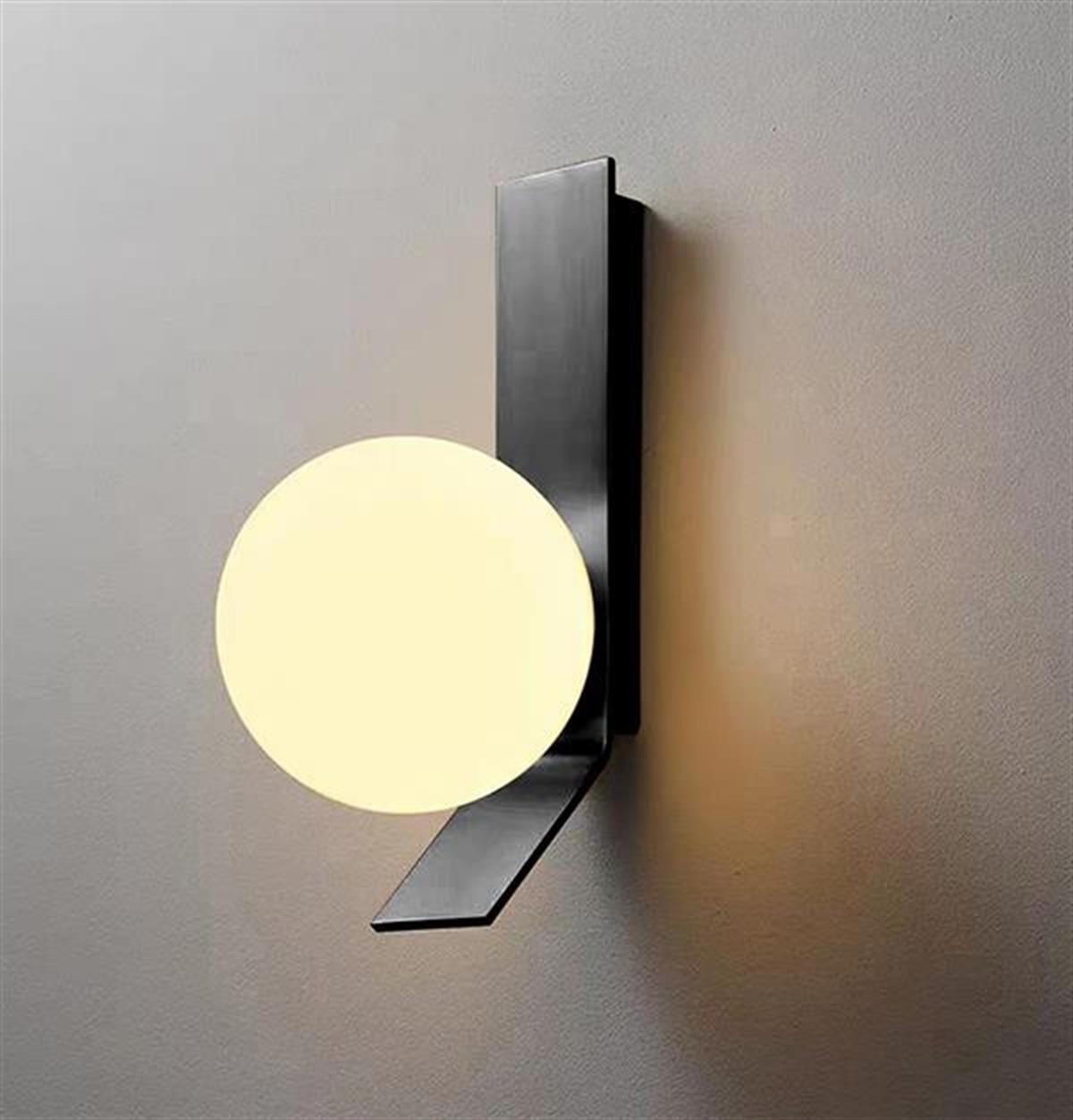 Afrodit Soft Single Black Wall Sconce 26 Cm - Heka Lighting & Trading Limited