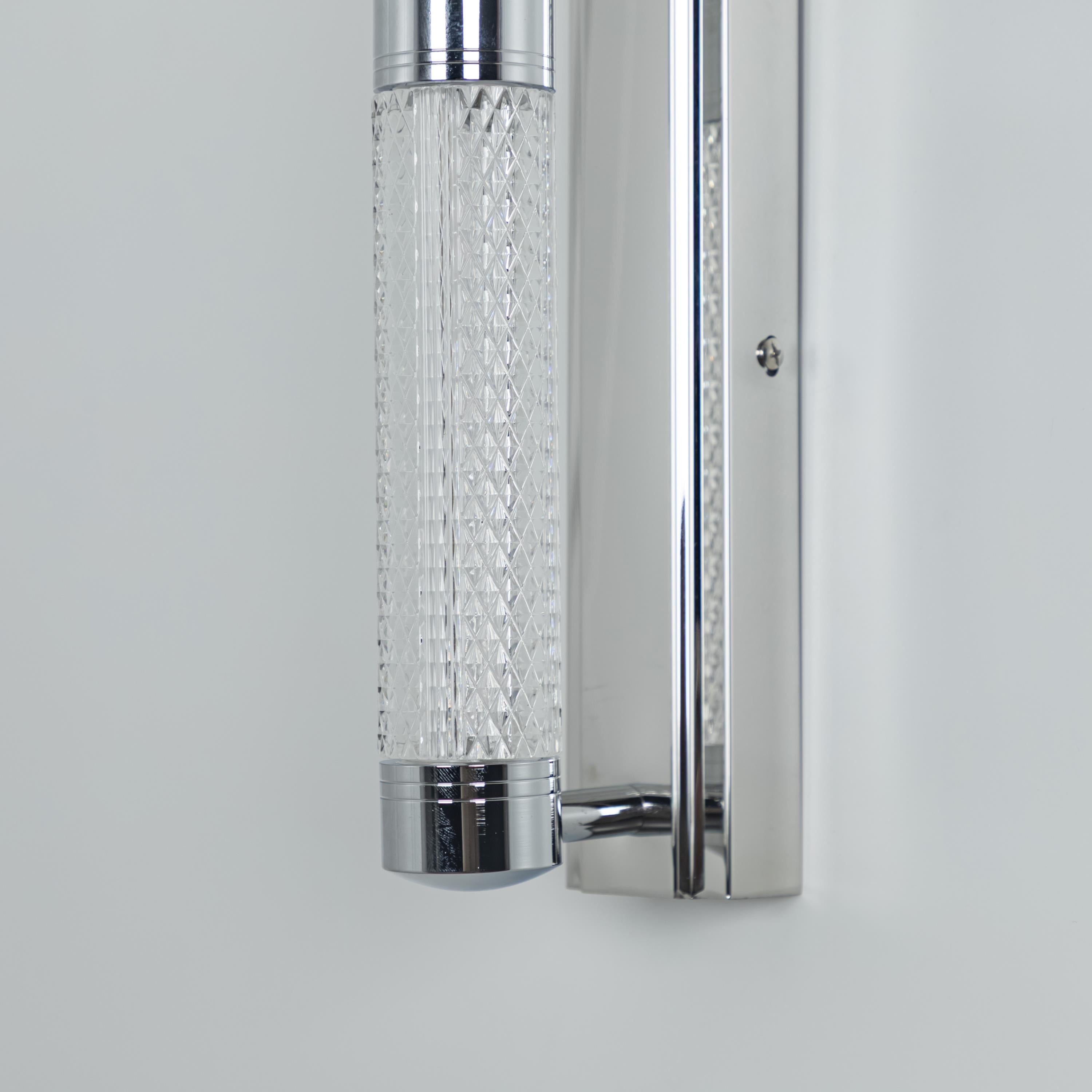 Alabanda Double Transparent Acrylic Chrome Led Wall Sconce - Heka Lighting & Trading Limited