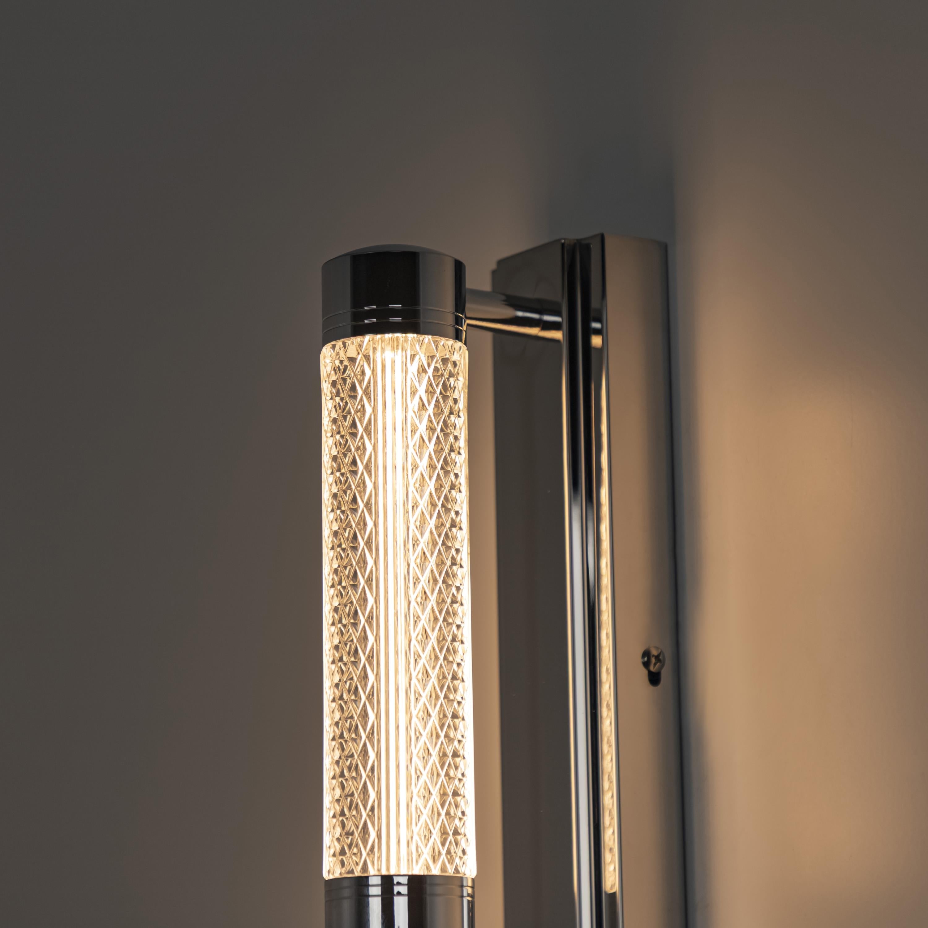 Alabanda Double Transparent Acrylic Chrome Led Wall Sconce - Heka Lighting & Trading Limited