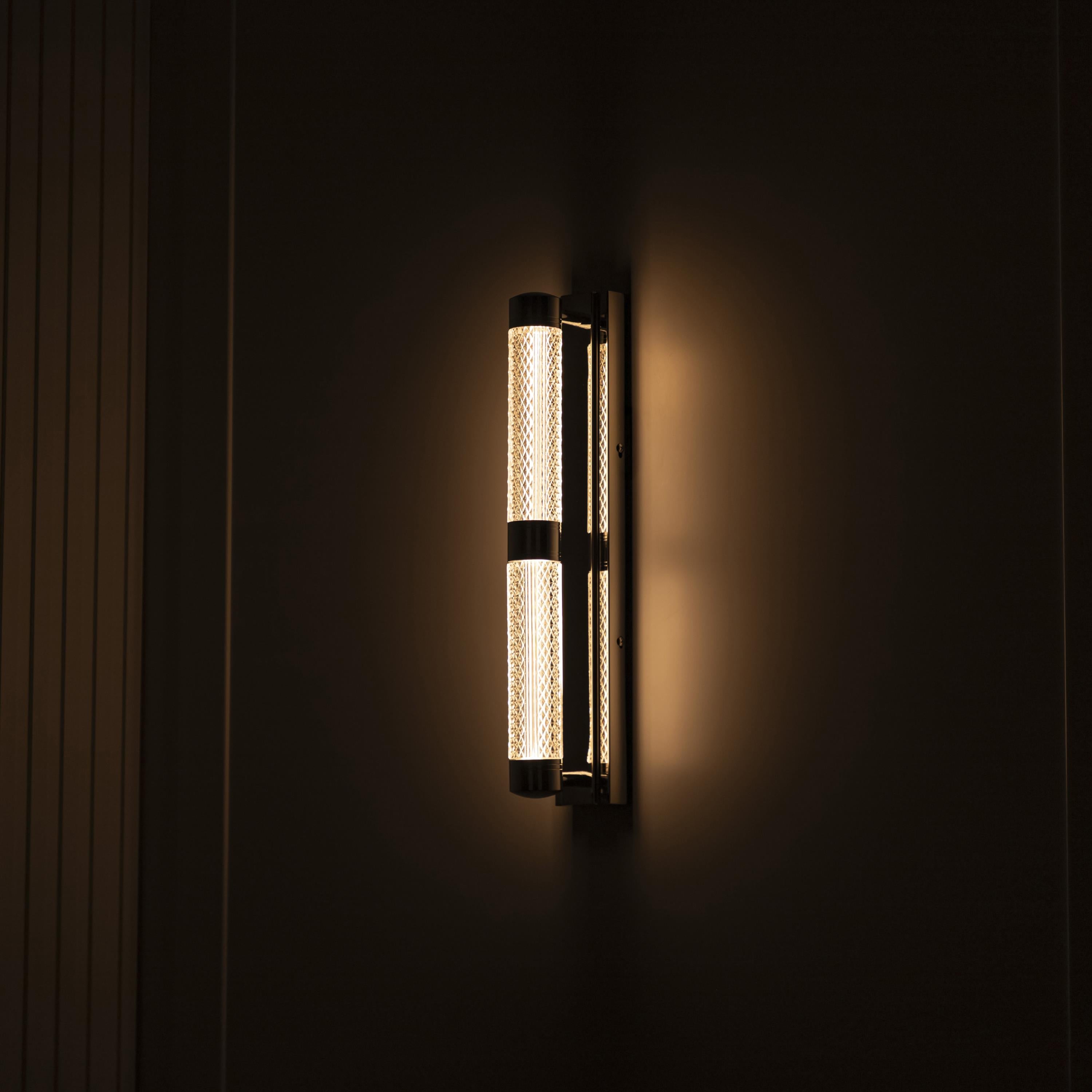 Alabanda Double Transparent Acrylic Chrome Led Wall Sconce - Heka Lighting & Trading Limited