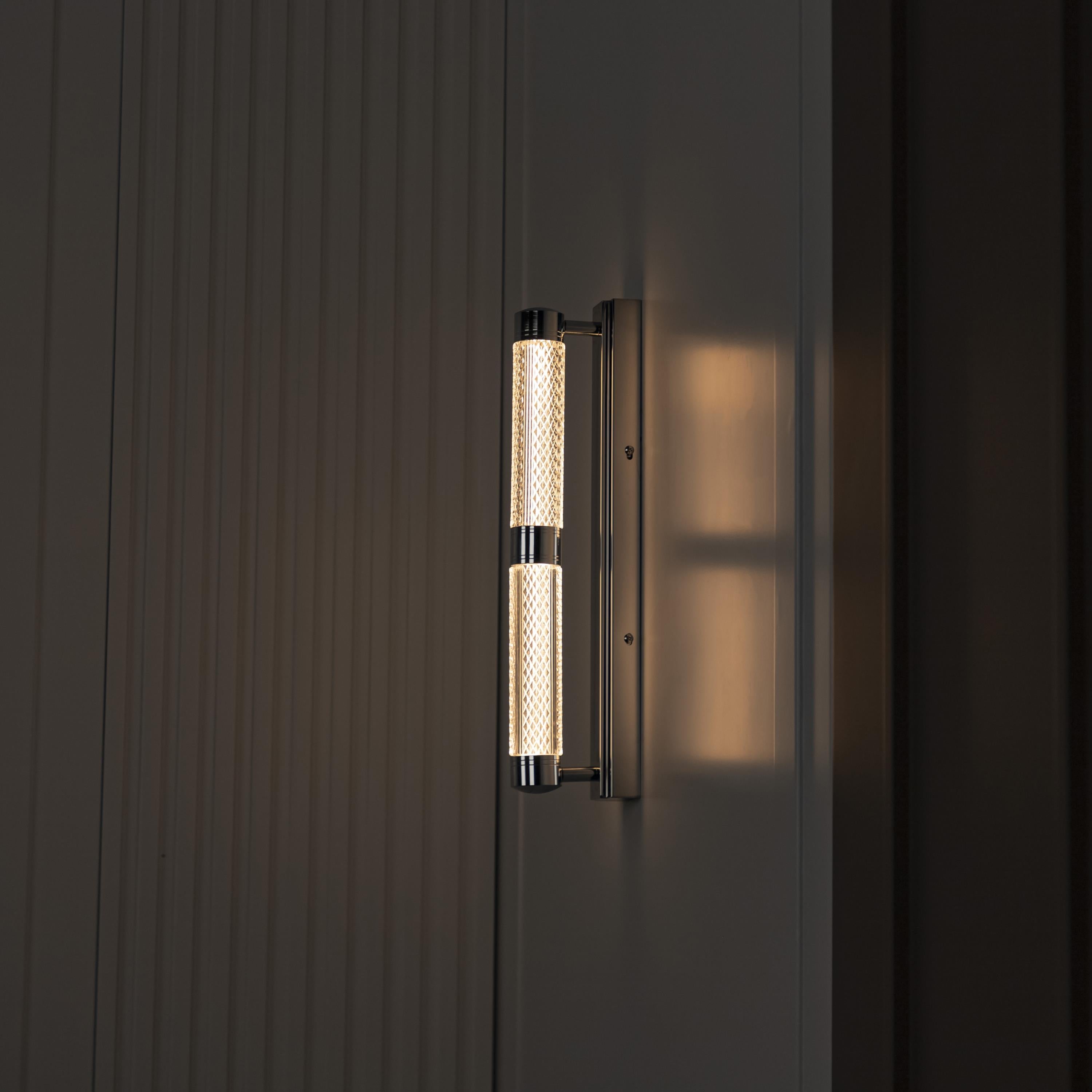 Alabanda Double Transparent Acrylic Chrome Led Wall Sconce - Heka Lighting & Trading Limited