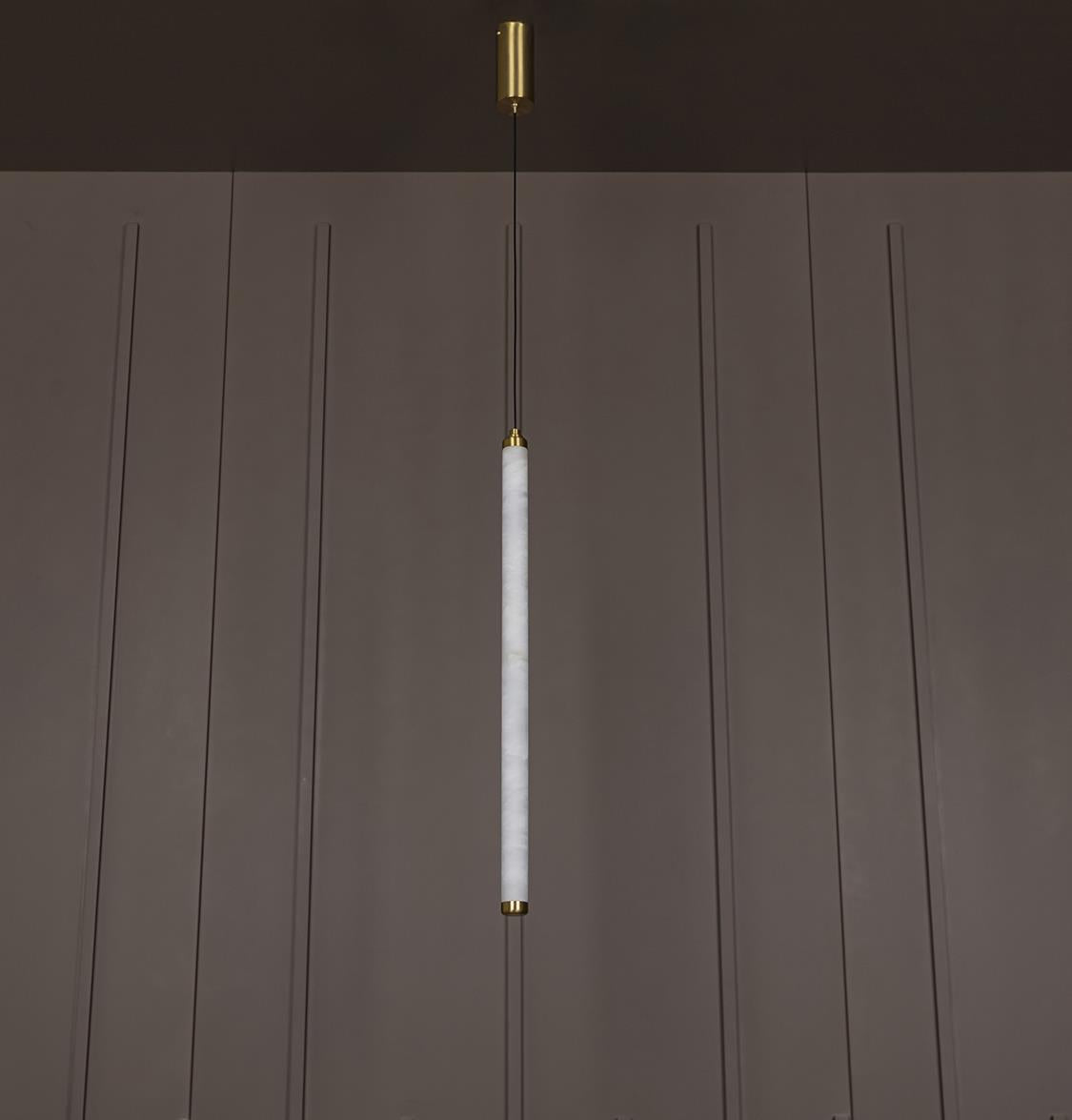 Albina Marble Antique Vertical Pendant Light 64 Cm - Heka Lighting & Trading Limited