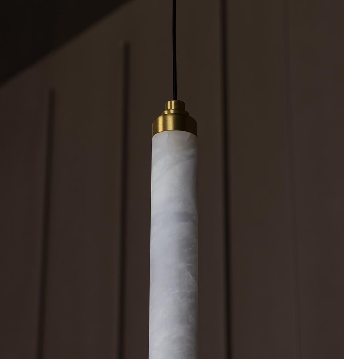 Albina Marble Antique Vertical Pendant Light 64 Cm - Heka Lighting & Trading Limited