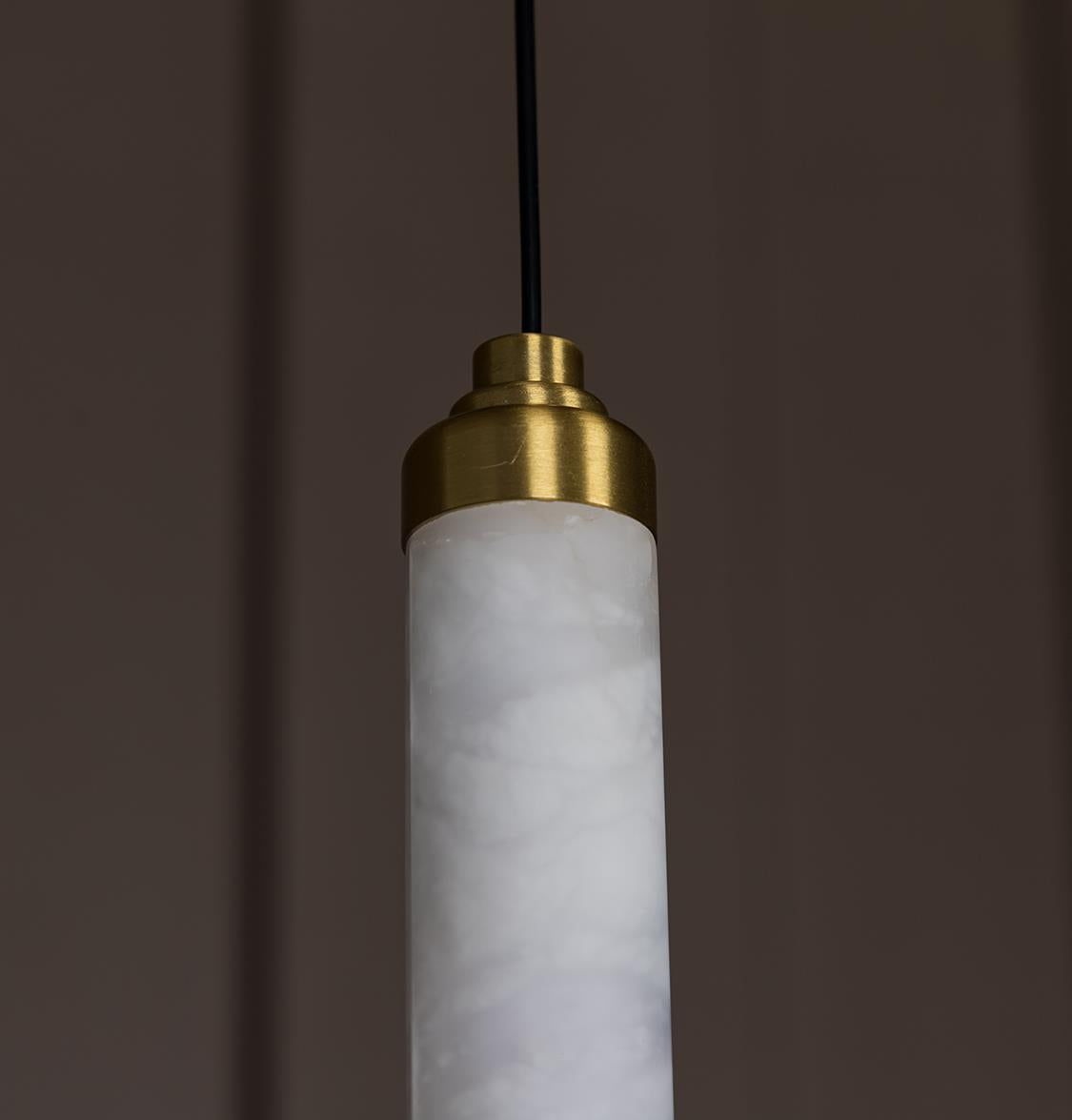 Albina Marble Antique Vertical Pendant Light 64 Cm - Heka Lighting & Trading Limited