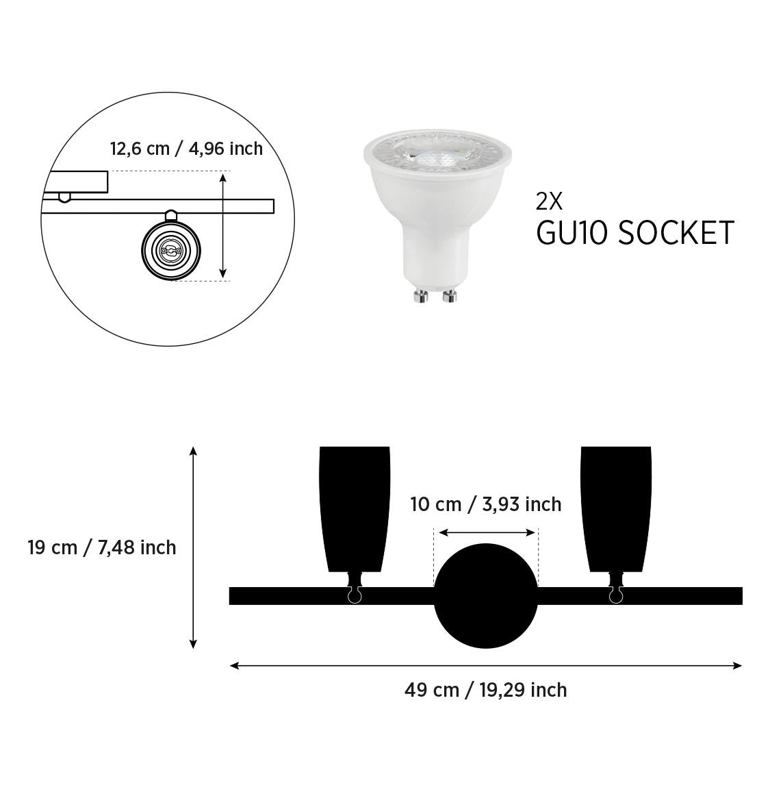 Angel Double Wood Black Wall Sconce - Heka Lighting & Trading Limited