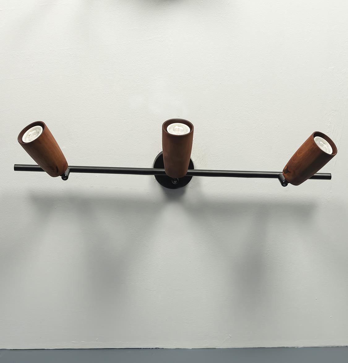 Angel Triple Wood Black Wall Sconce - Heka Lighting & Trading Limited