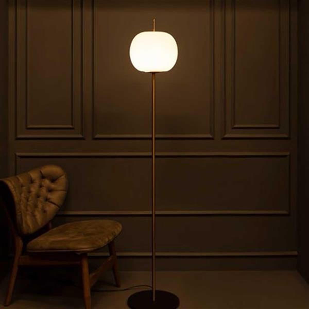 Apple Opal Glass Floor Lamp 30 Cm