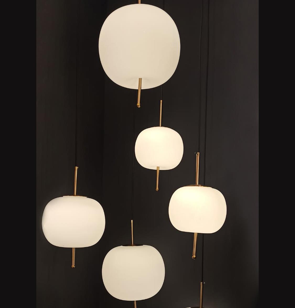 Apple Opal Glass Led Pendant Light Chandelier 30 Cm - Heka Lighting & Trading Limited