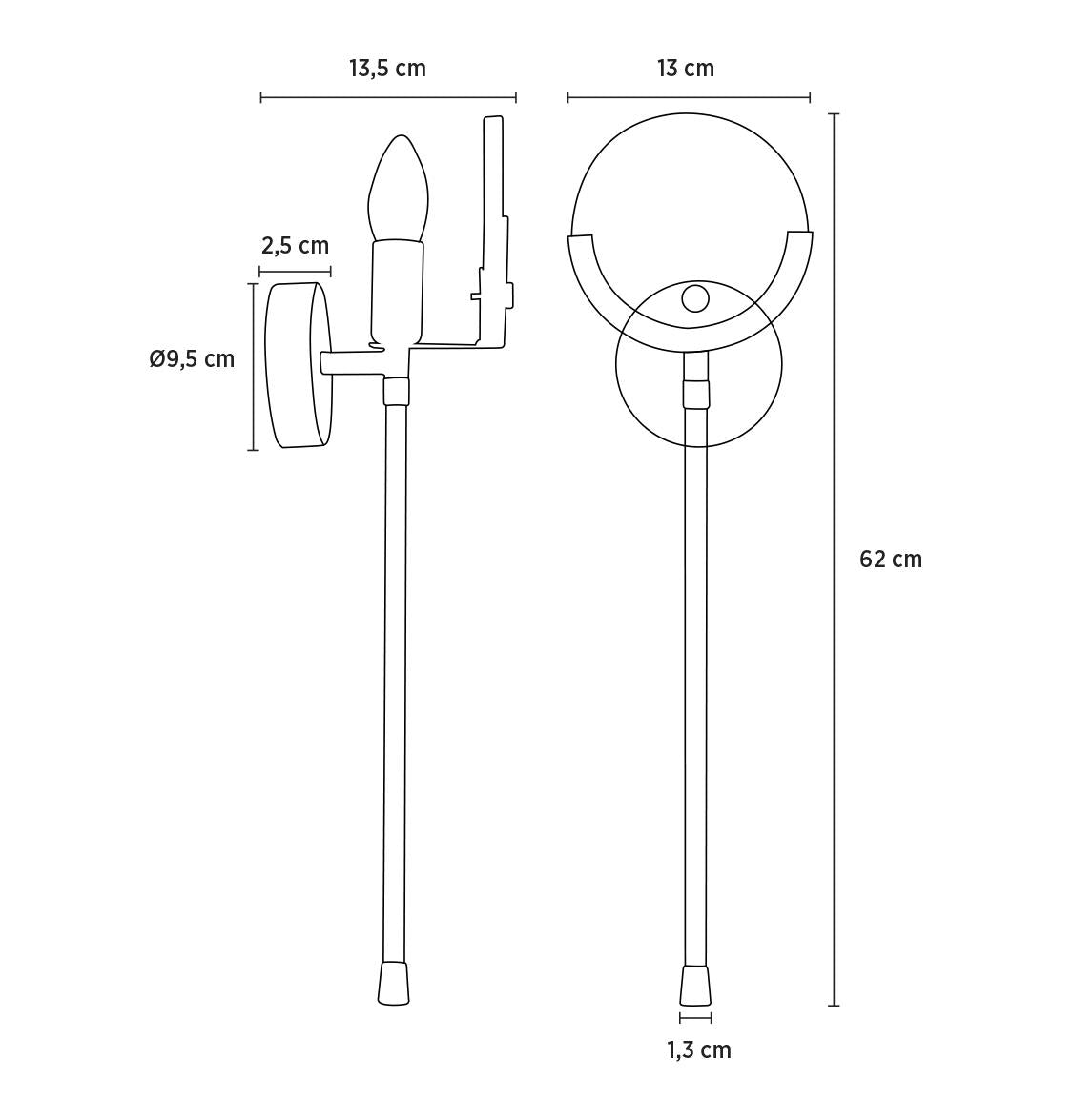 Ardıç Black Big Wall Sconce - Heka Lighting & Trading Limited