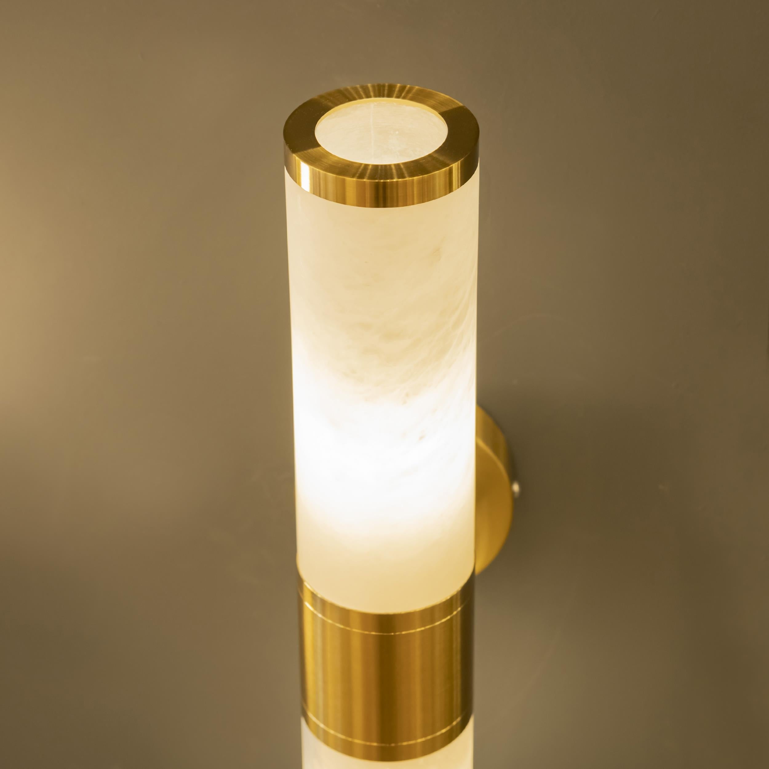 Arkas 2 Piece White Antique Marble Wall Sconce 48 Cm - Heka Lighting & Trading Limited