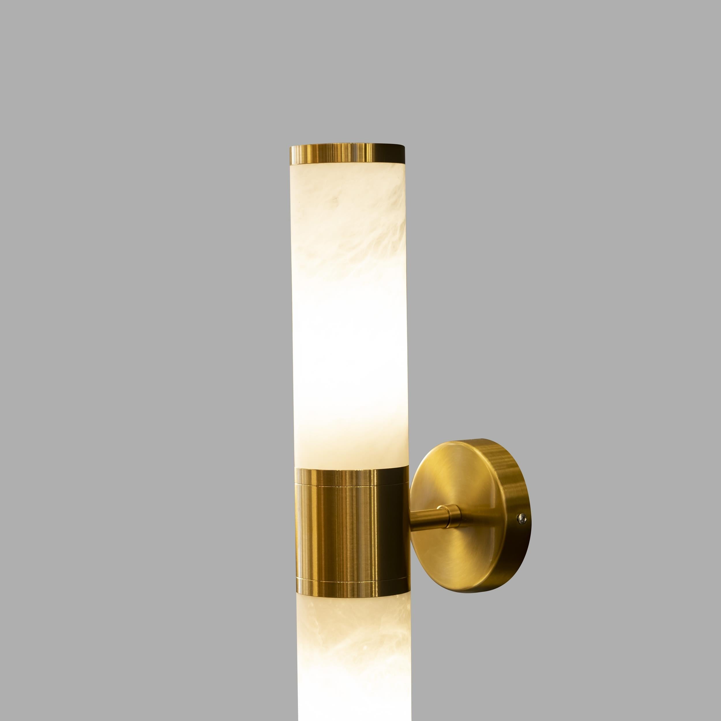 Arkas 2 Piece White Antique Marble Wall Sconce 48 Cm - Heka Lighting & Trading Limited