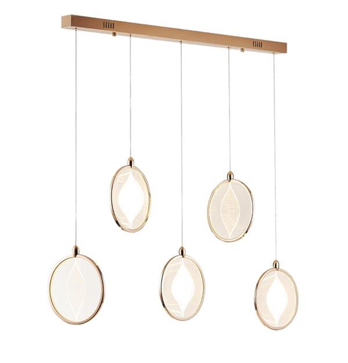 Asena 5-Piece Acrylic Dining Table Top Led Pendant Light Chandelier - Heka Lighting & Trading Limited