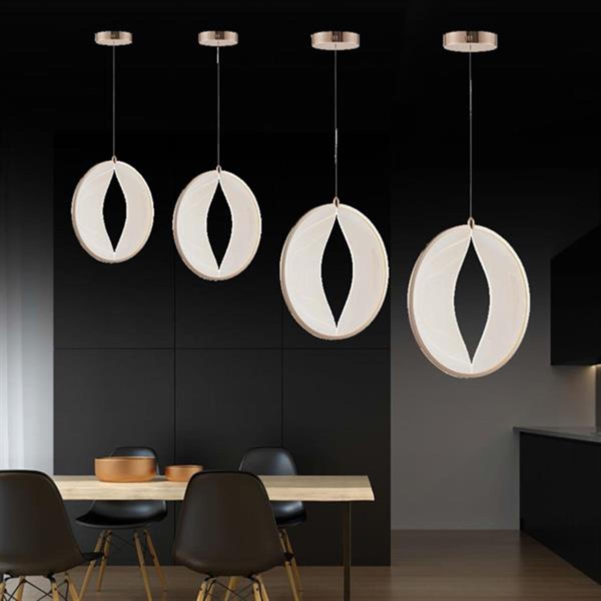 Asena Single Acrylic Led Pendant Light 32 Cm - Heka Lighting & Trading Limited