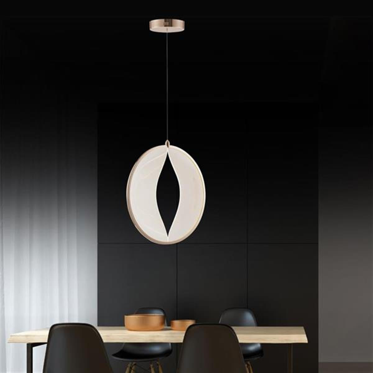 Asena Single Acrylic Led Pendant Light 32 Cm - Heka Lighting & Trading Limited