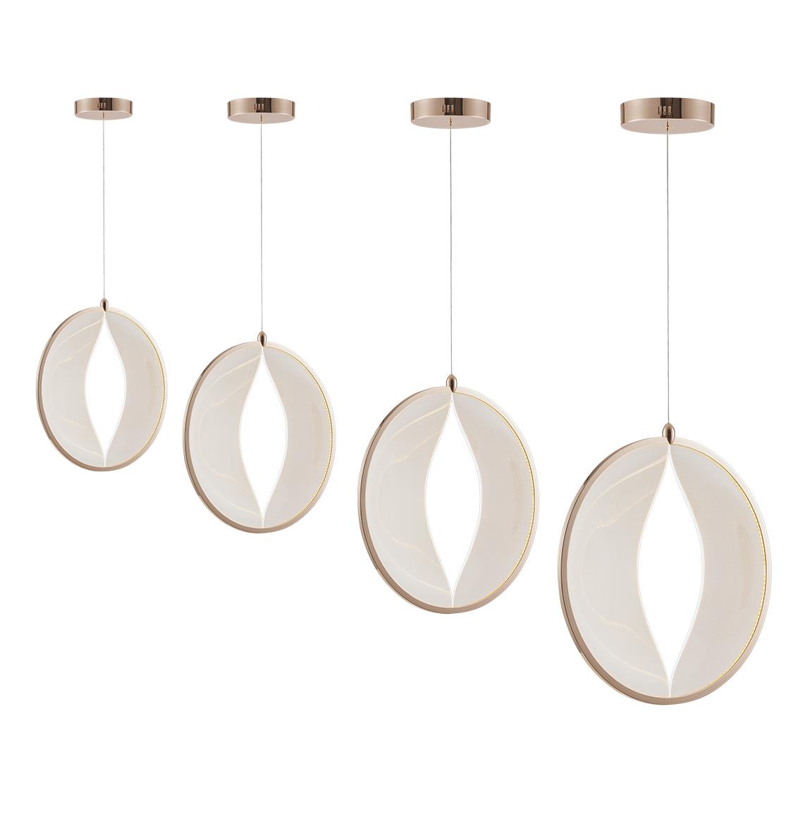 Asena Single Acrylic Led Pendant Light 40 Cm - Heka Lighting & Trading Limited