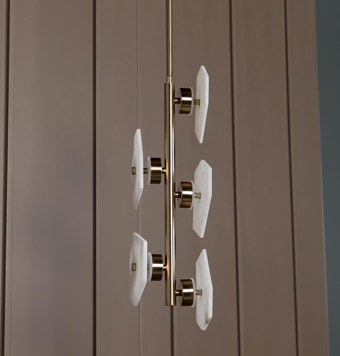 Azor Five Marble Brass Pendant Light - Heka Lighting & Trading Limited