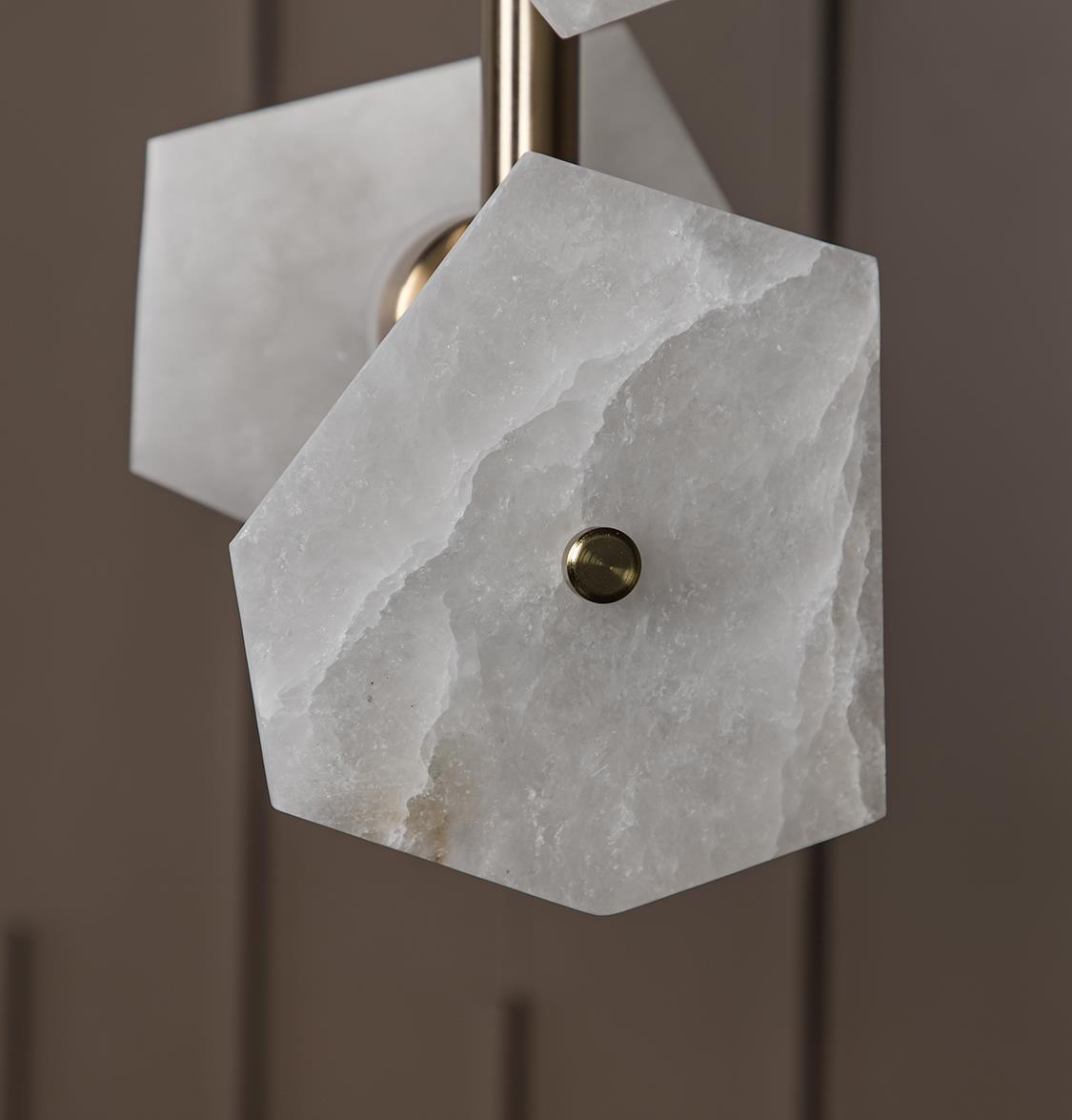 Azor Five Marble Brass Pendant Light - Heka Lighting & Trading Limited