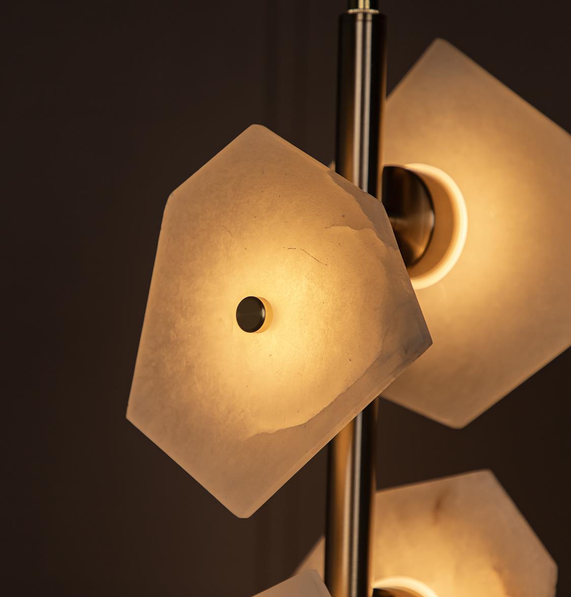 Azor Four Marble Brass Pendant Light - Heka Lighting & Trading Limited