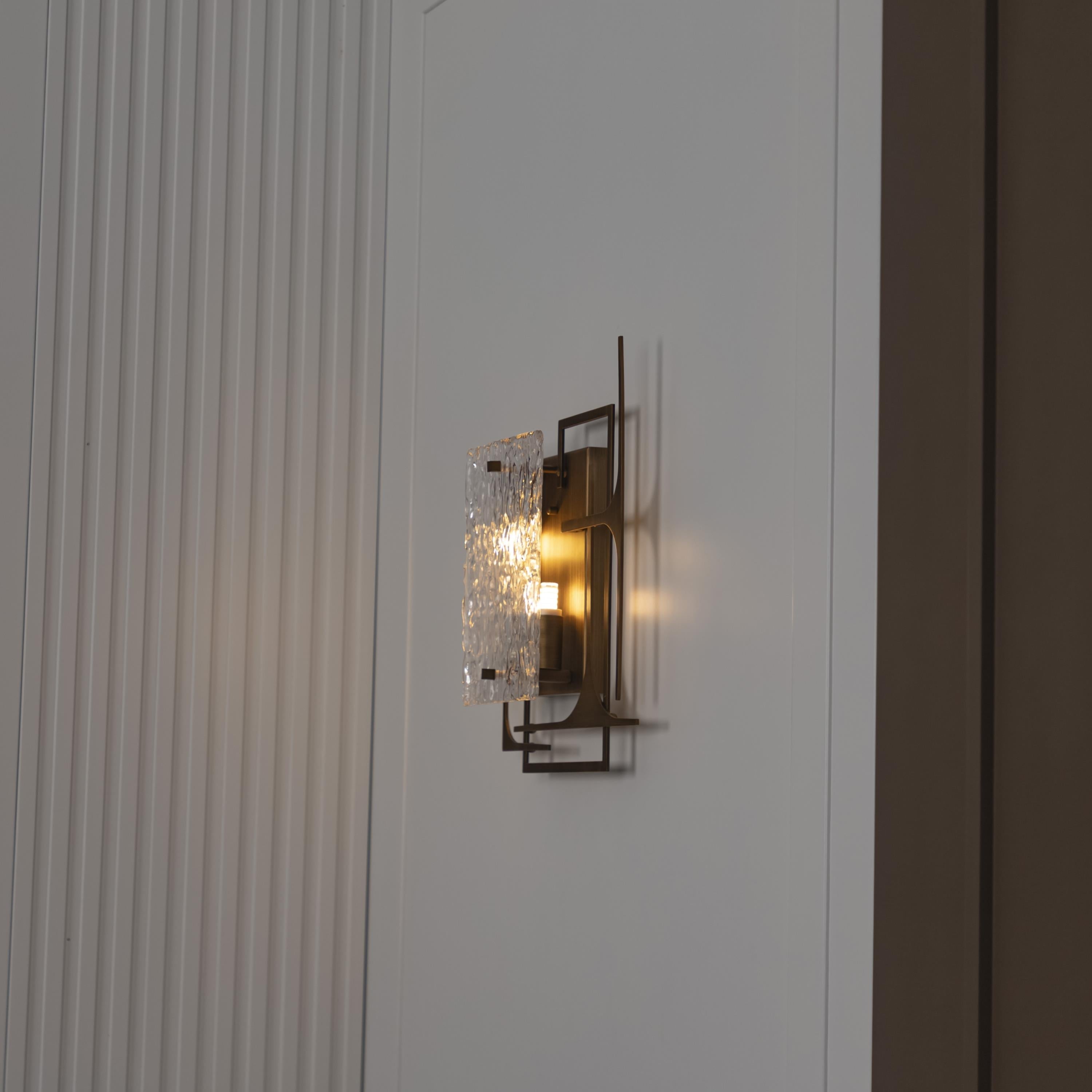 Belize Frosted Glass Resin Protected Dark Antique Wall Sconce - Heka Lighting & Trading Limited