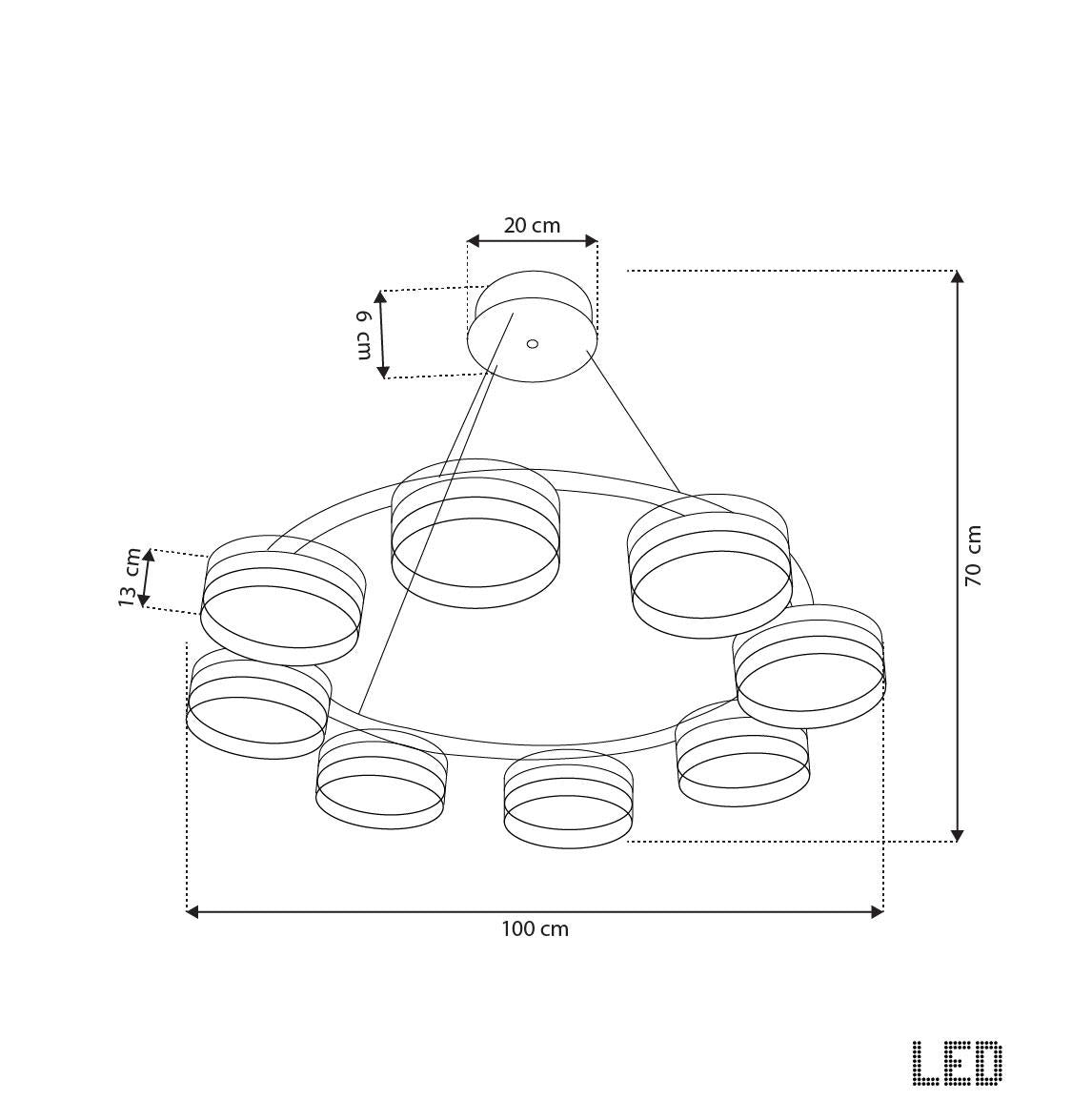 Berlin 8-Piece Platinum Stainless Transparent Glass Chandelier - Heka Lighting & Trading Limited